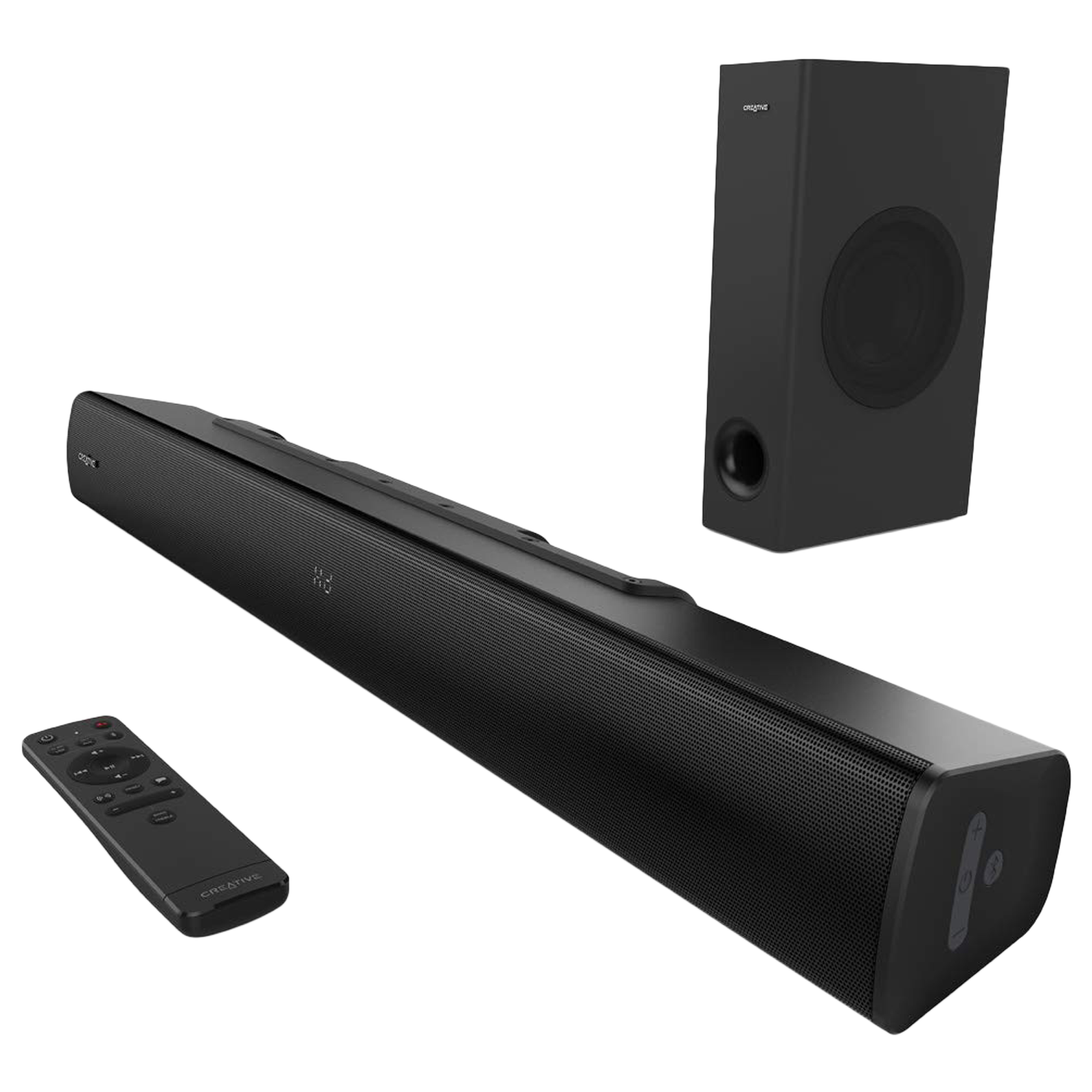 Creative Stage V2 160W Bluetooth Soundbar with Remote (Deep Thumping Bass, 2.1 Channel, Black)