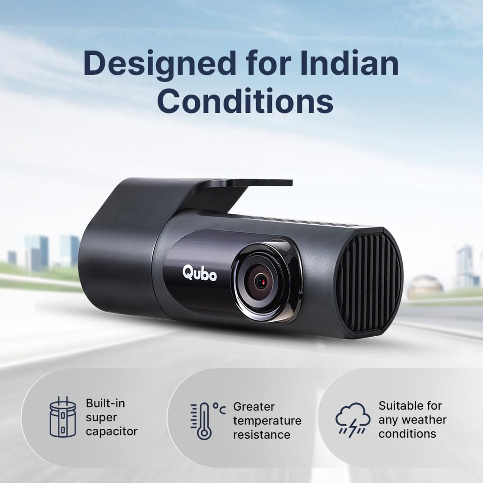 Buy Qubo Dashcam Pro X GPS Full HD and 2MP 30 FPS Action Camera with Wide  Angle View (Space Grey) Online - Croma