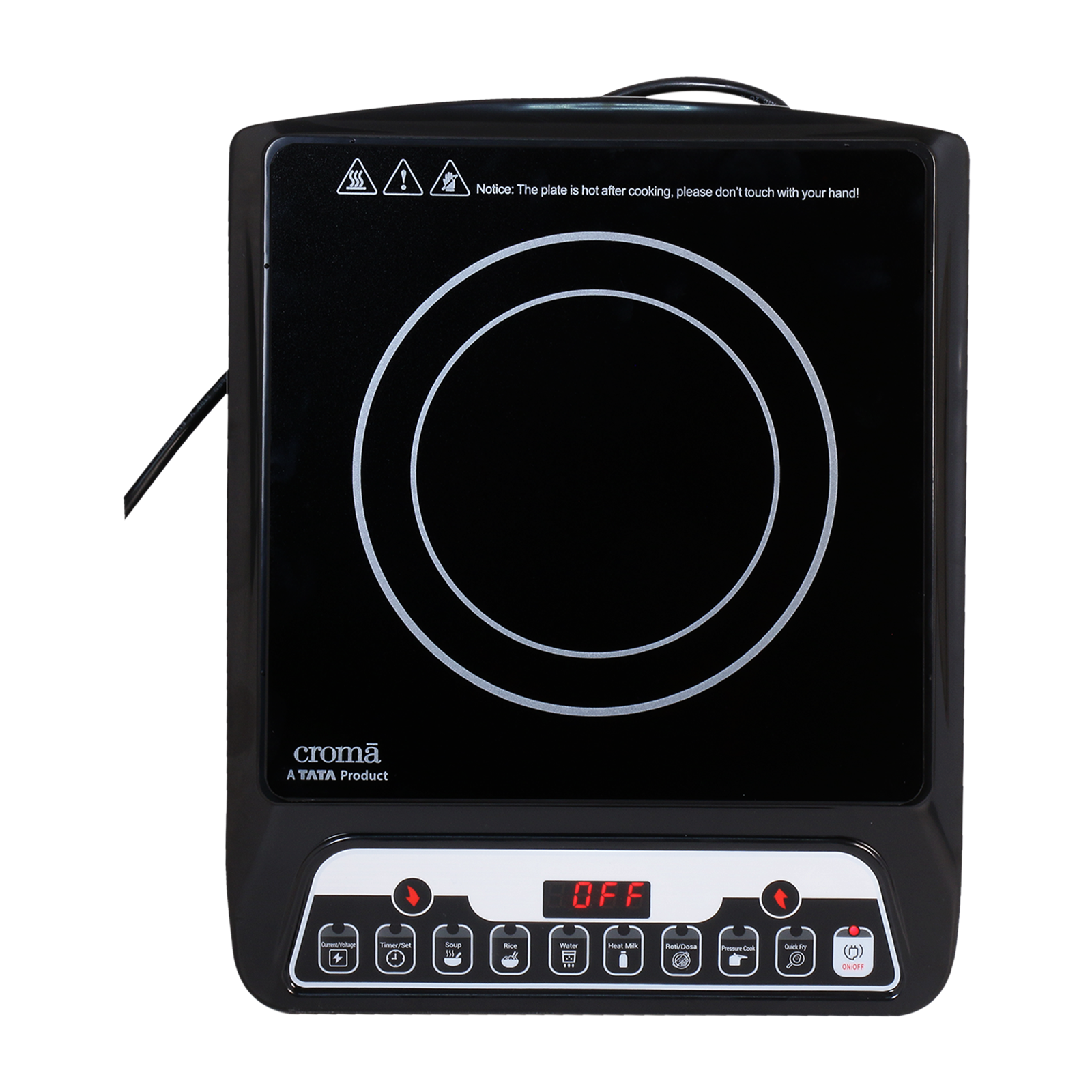 Buy Croma 1200W Induction Cooktop with 7 Preset Menus Online - Croma