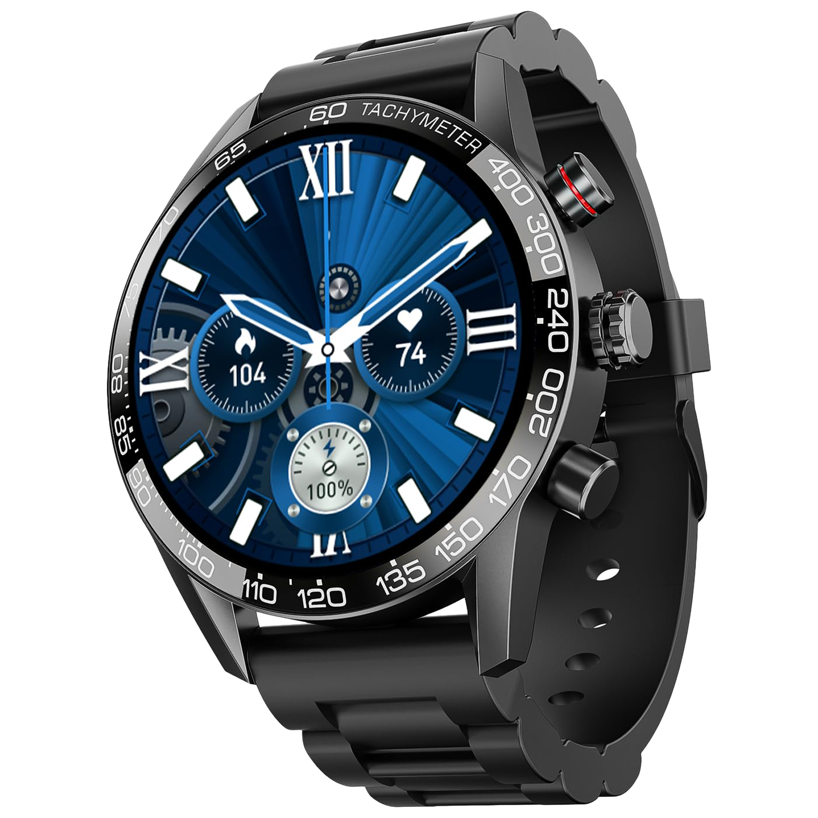 boAt Enigma Z40 Smartwatch with Bluetooth Calling (33.5mm TFT Display, IP67 Sweat Resistant, Zet Black Strap)