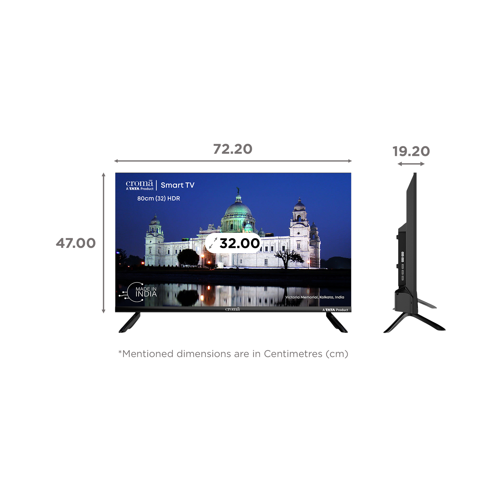 Buy DETEL 81.28 cm (32 inch) HD LED TV Online - Croma