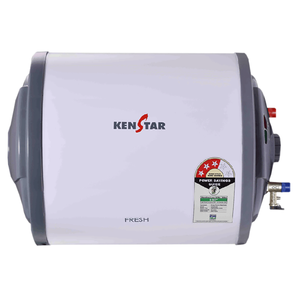 KENSTAR Fresh 25 Litres 3 Star Storage Water Geyser (KGSFRE25GP8HGN-DSE, White/Grey)