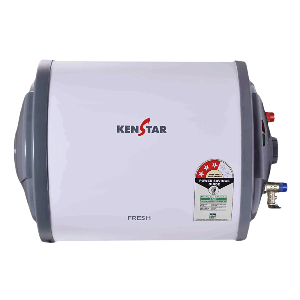 KENSTAR Fresh 15 Litres 3 Star Storage Water Geyser (2000 Watts, KGSFRE15GP8HGN-DSE, White/Grey)