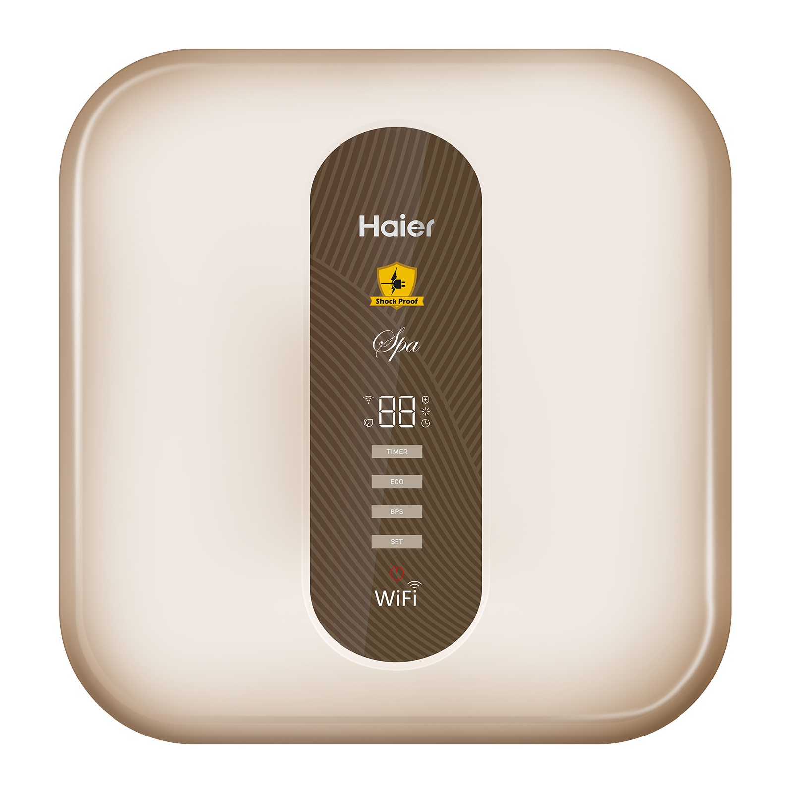 Haier ES15V-SD Wi-Fi 15 Litres 5 Star Storage Water Geyser (2000 Watts, GA07LR00B, Gold)