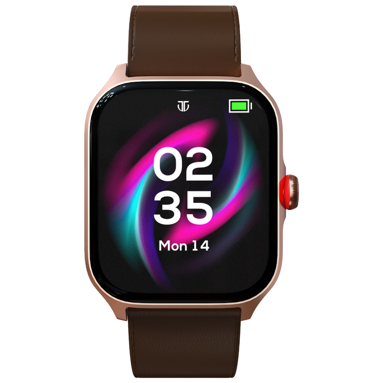 TITAN Zeal Smartwatch with Bluetooth Calling (46.99mm AMOLED Display, IP68 Water Resistant, Brown Strap)