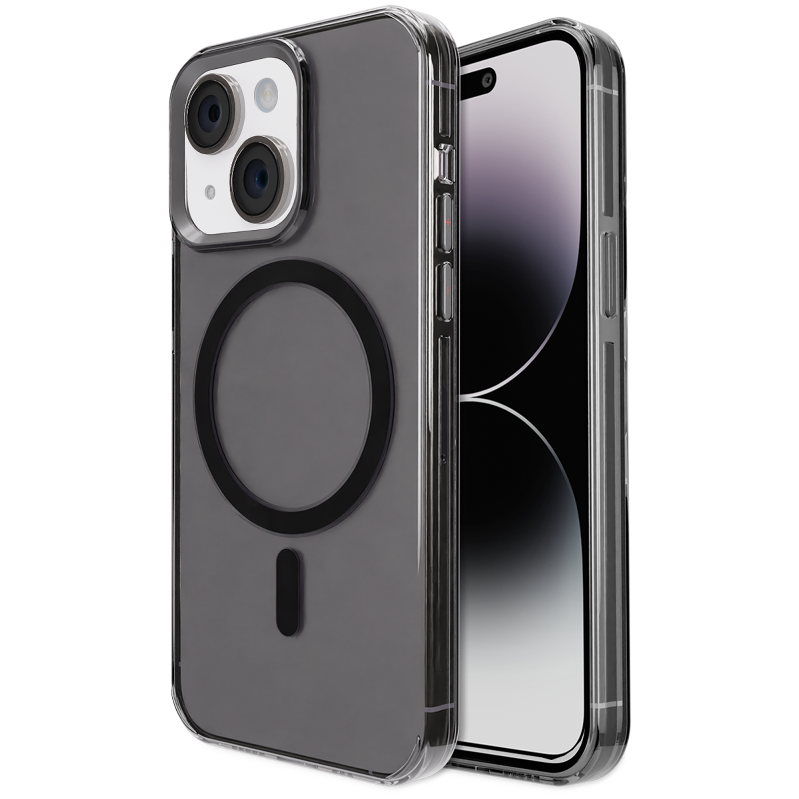 

GRIPP Neo TPU and Polycarbonate Back Cover for Apple iPhone 15 Max (MagSafe Compatible, Smoke)