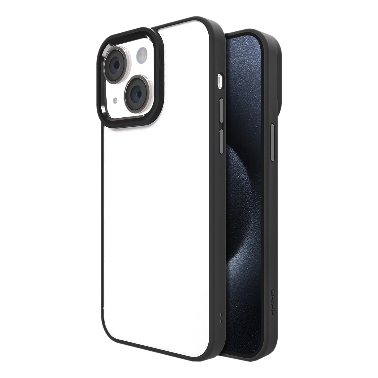 

GRIPP Clarion Hard Polycarbonate Back Cover for Apple iPhone 15 Plus (Anti Bacterial Technology, Black)