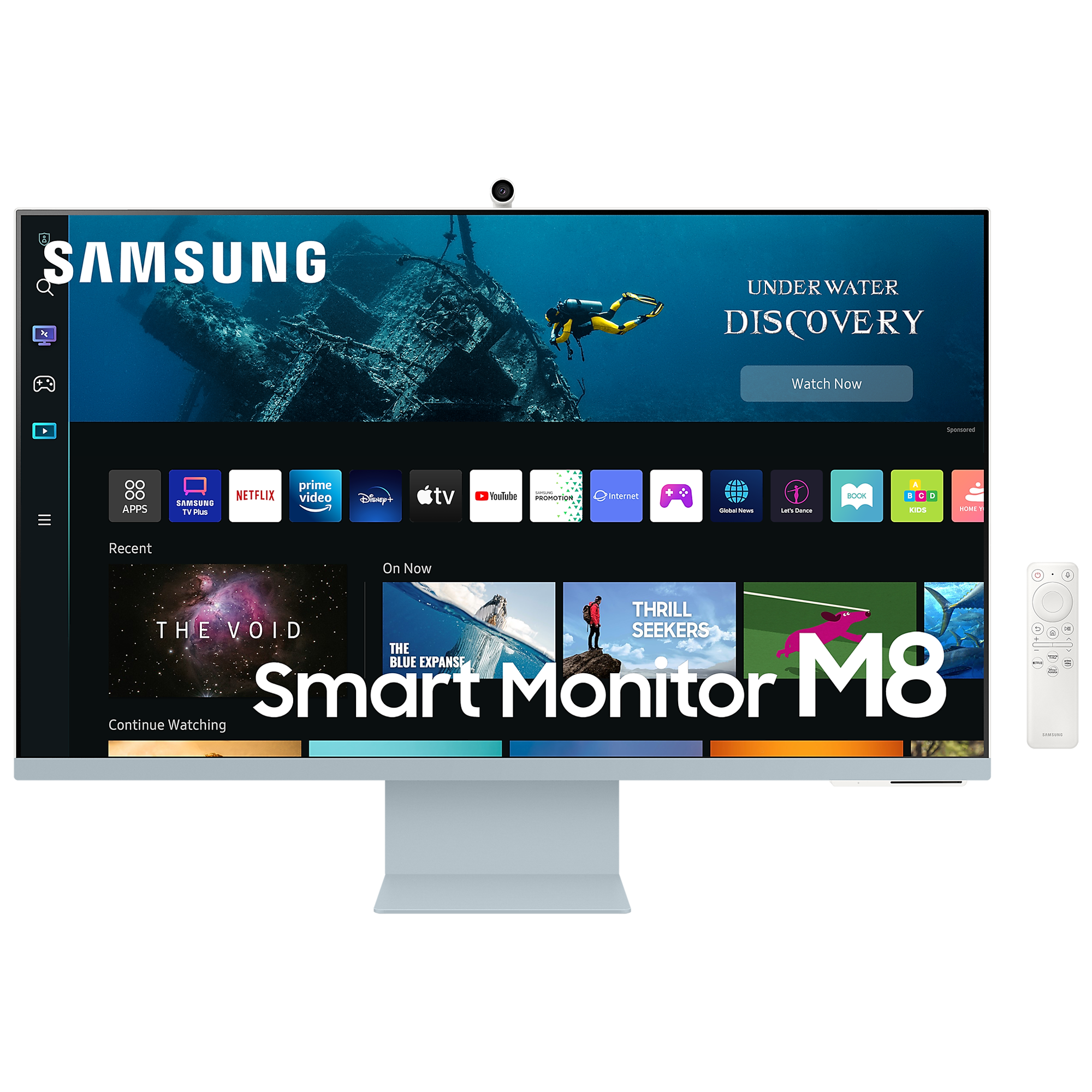 SAMSUNG M8 80 cm (32 inch) Ultra HD 4K VA Panel LED Ultra Wide Height Adjustable Monitor with Flicker-Free Technology