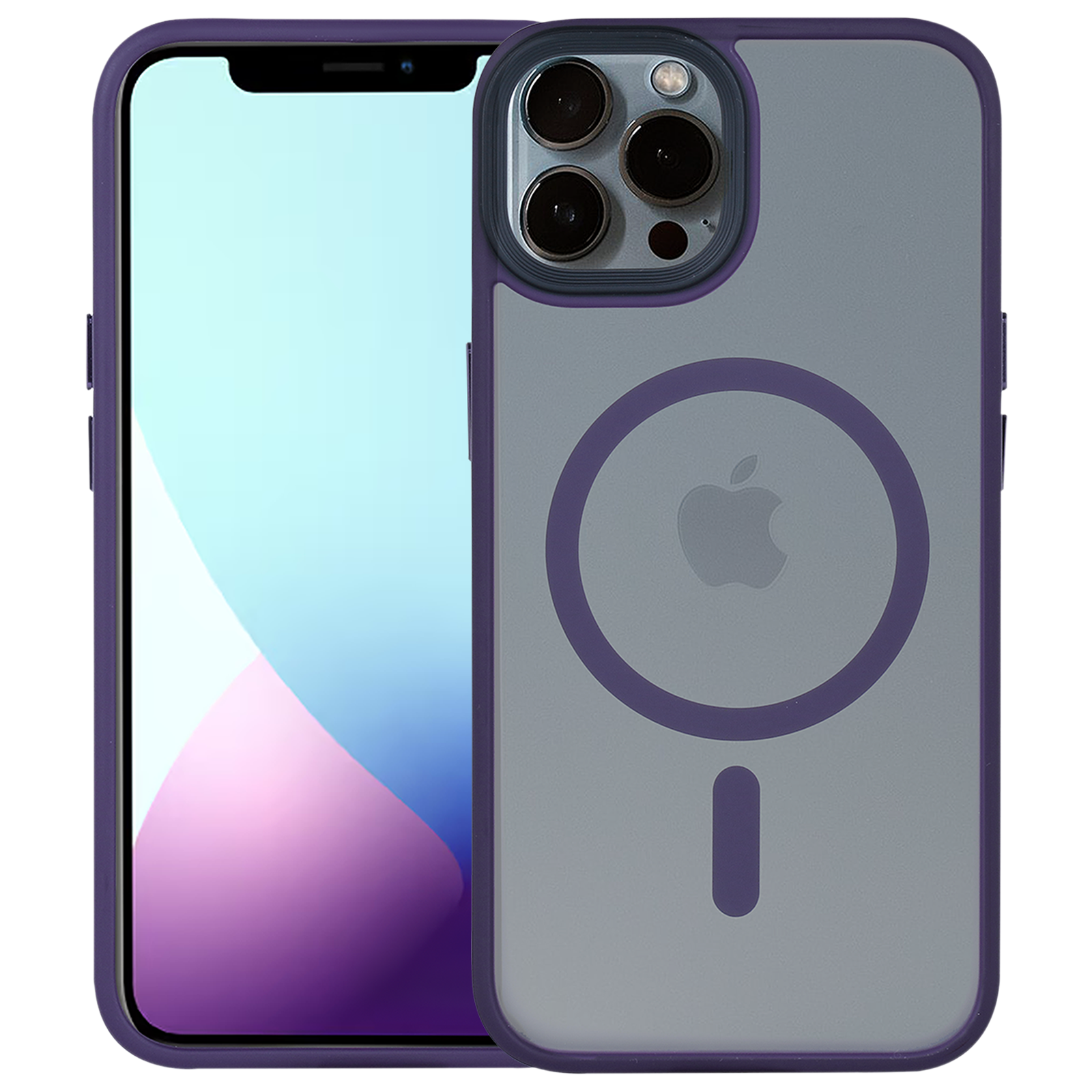 Croma Polycarbonate & TPU Matte Back Case for Apple iPhone 14 (Apple Compatible, Purple)