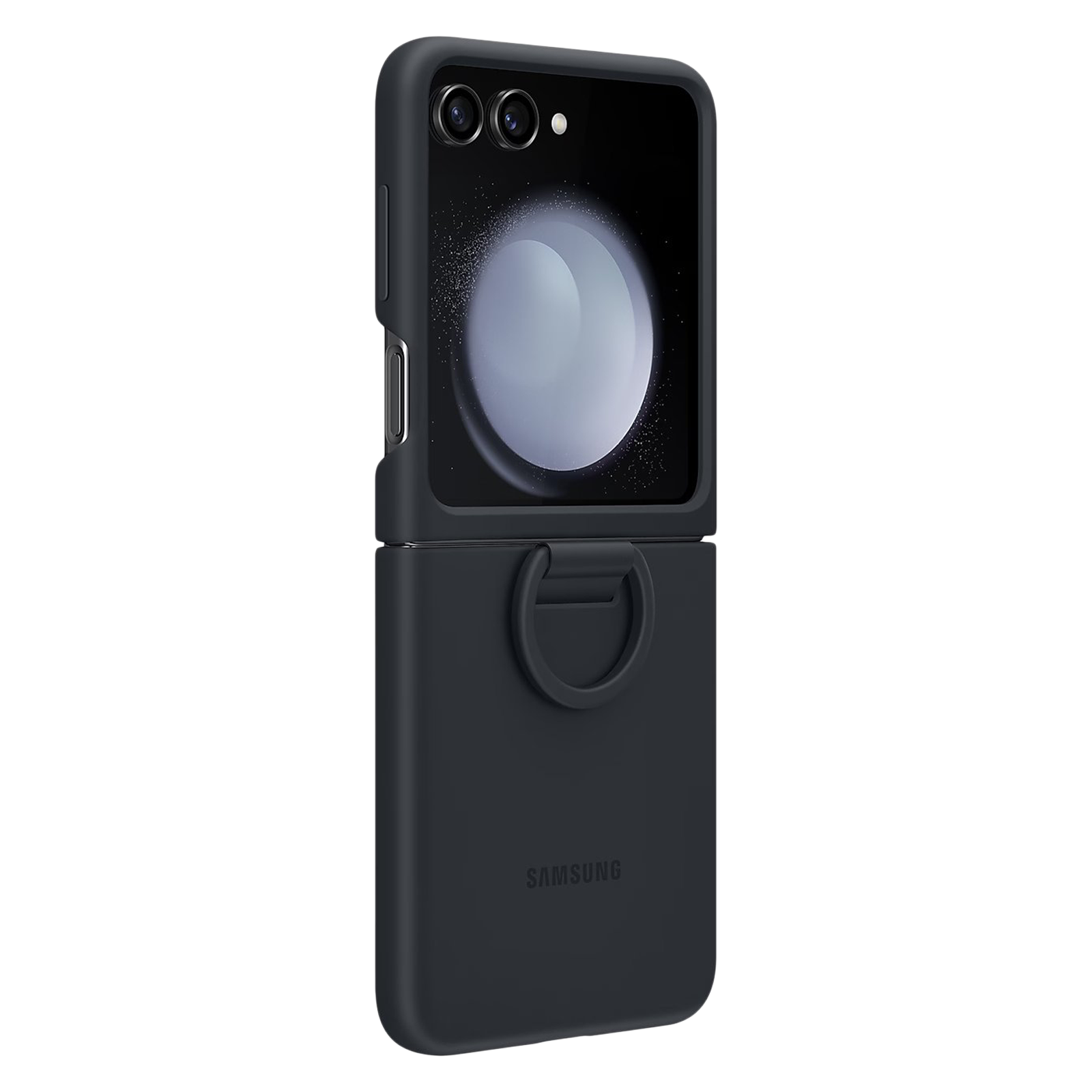 SAMSUNG Soft Silicone Back Case for Galaxy Z Flip5 (Ring Holder, Indigo)