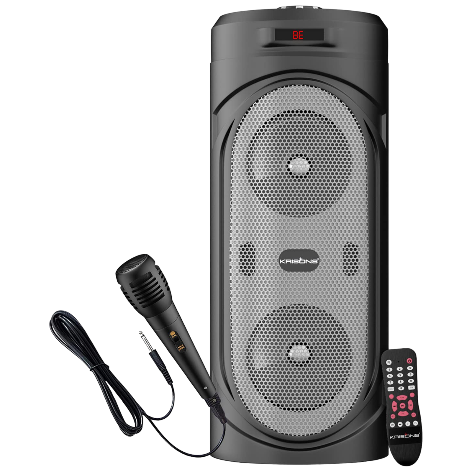 Krisons Silverstar 40W Bluetooth Party Speaker with Mic (Surround Sound, 2.1 Channel, Black)
