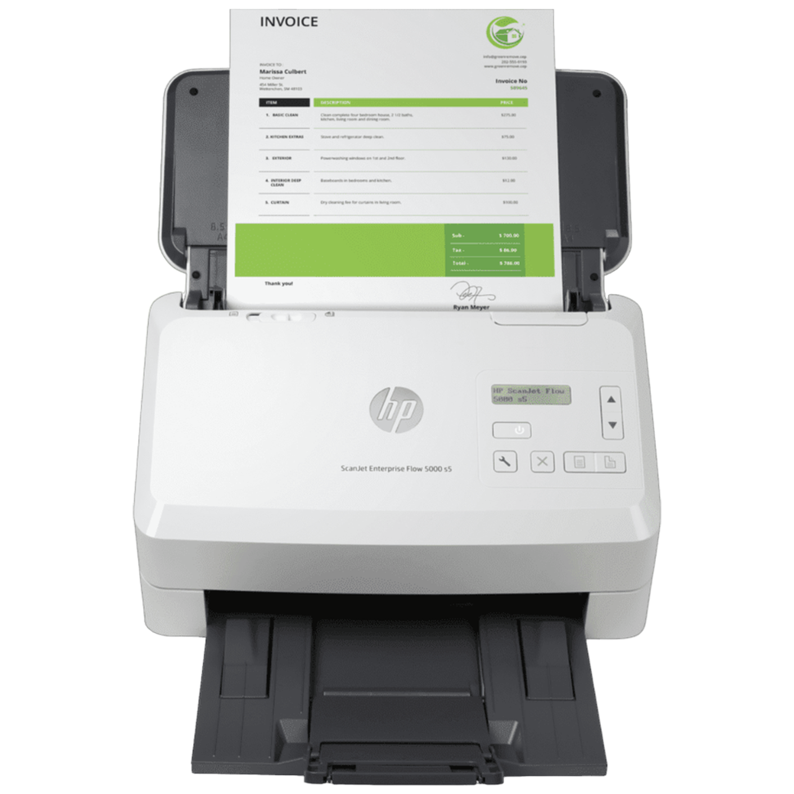 HP ScanJet 5000 Sheetfed Scanner (Contact Image Sensor, 6FW09AACJ, White)