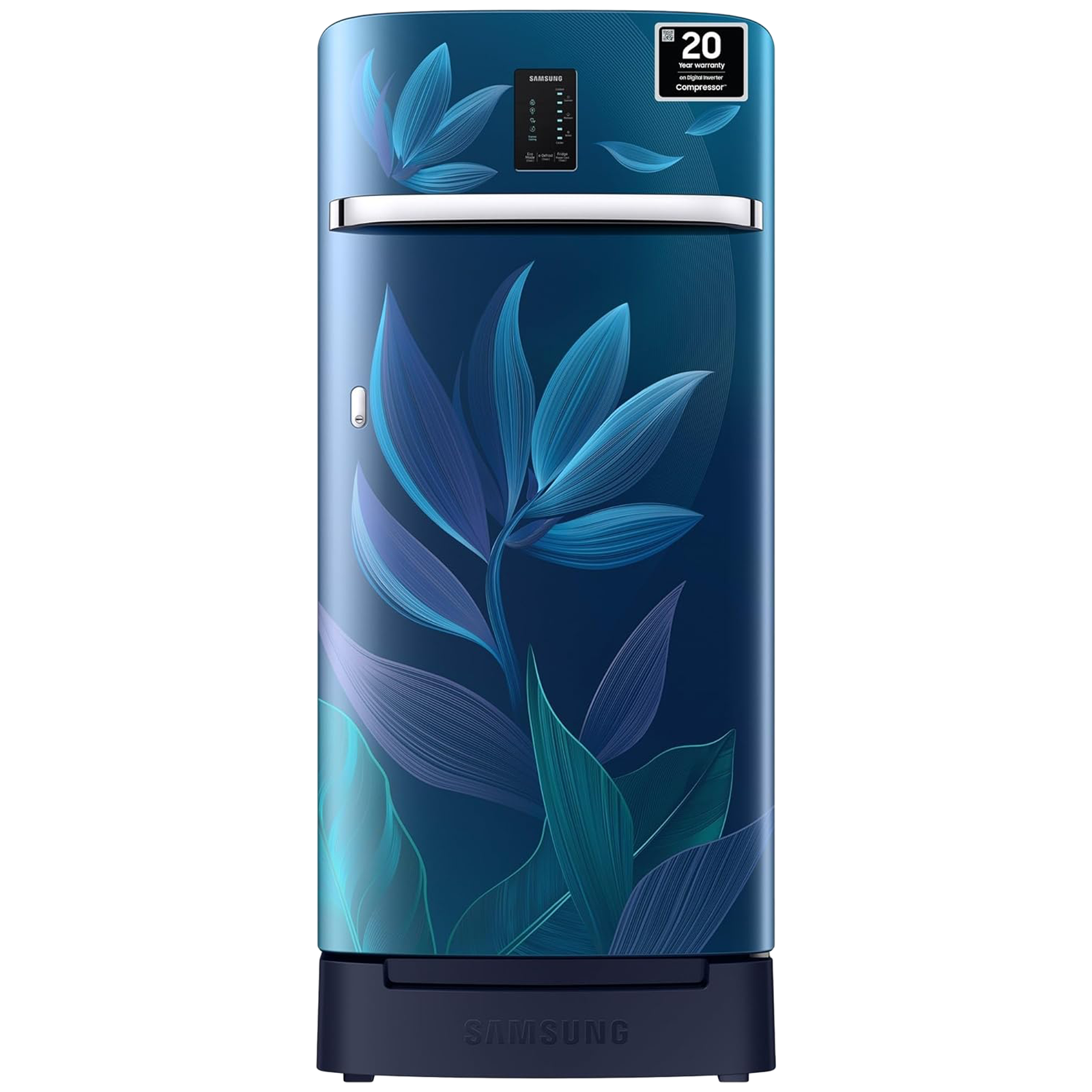 SAMSUNG 189 Litres 5 Star Direct Cool Single Door Refrigerator with Base Stand Drawer (RR21C2F259UHL, Paradise Bloom Blue)