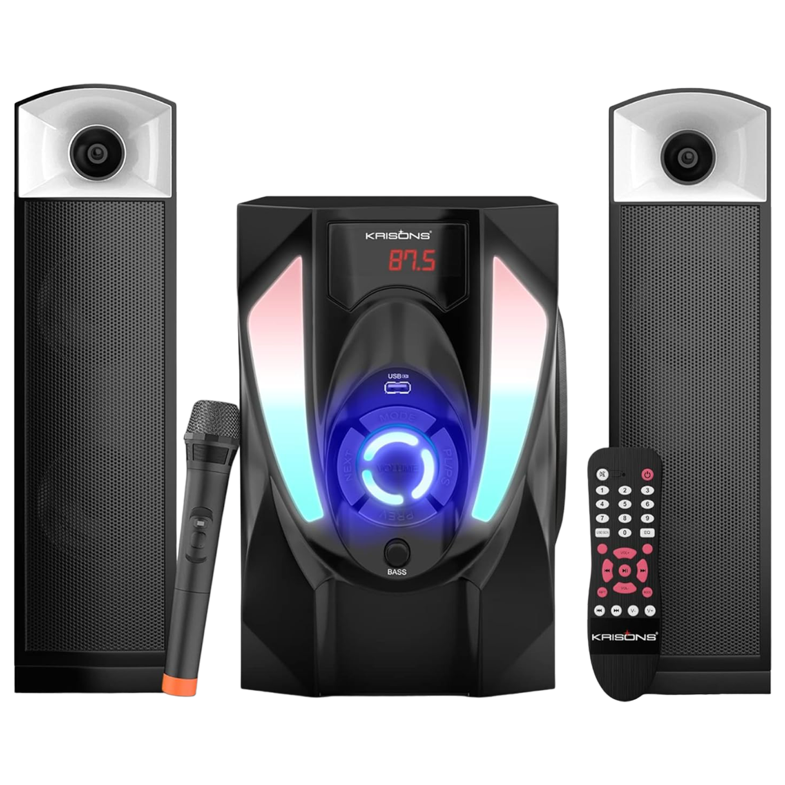 Krisons Superstar Bluetooth Home Theatre with Remote (Surround Sound, 4.1 Channel, Black)