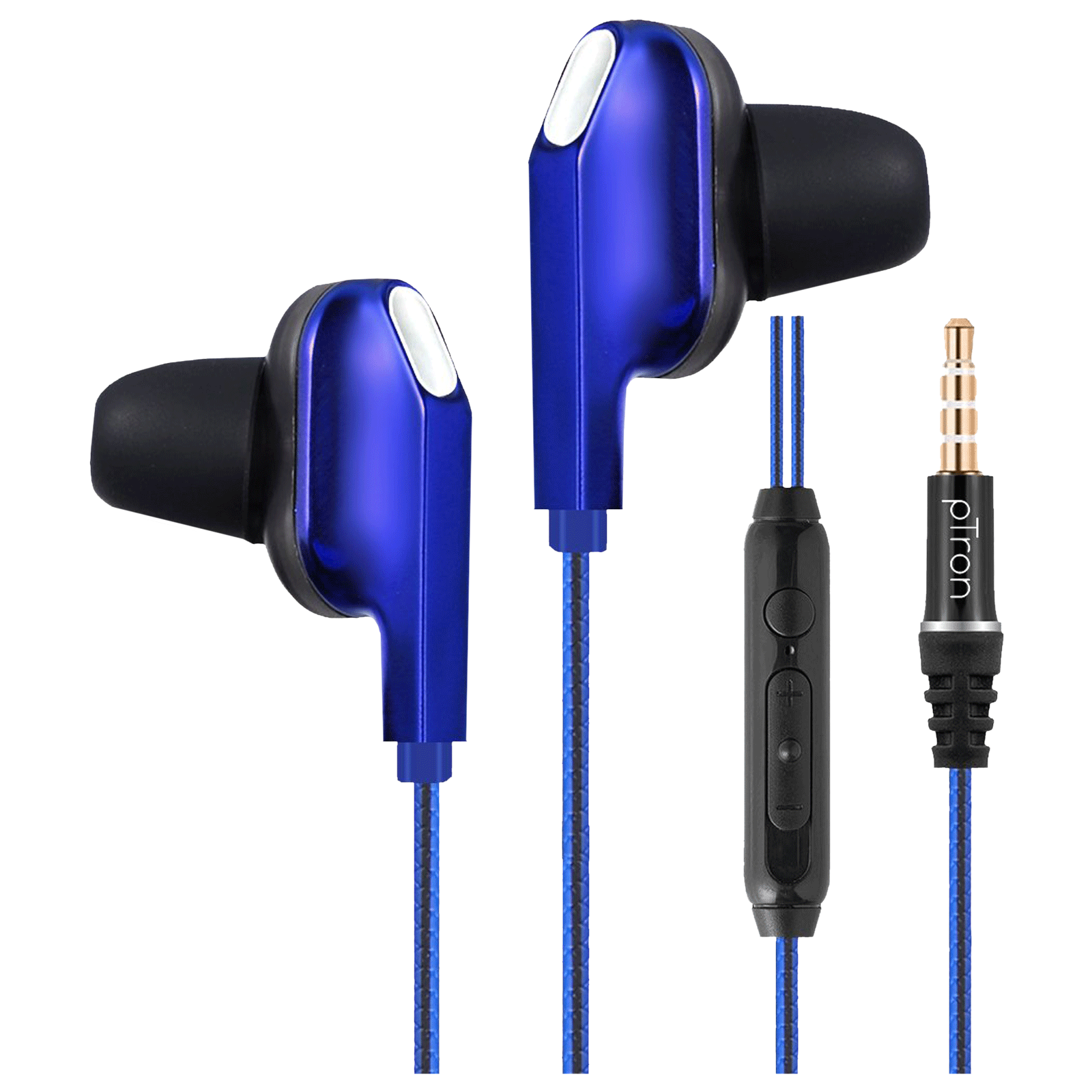 

pTron Boom One 140317902 Wired Earphone with Mic (In Ear, Blue)