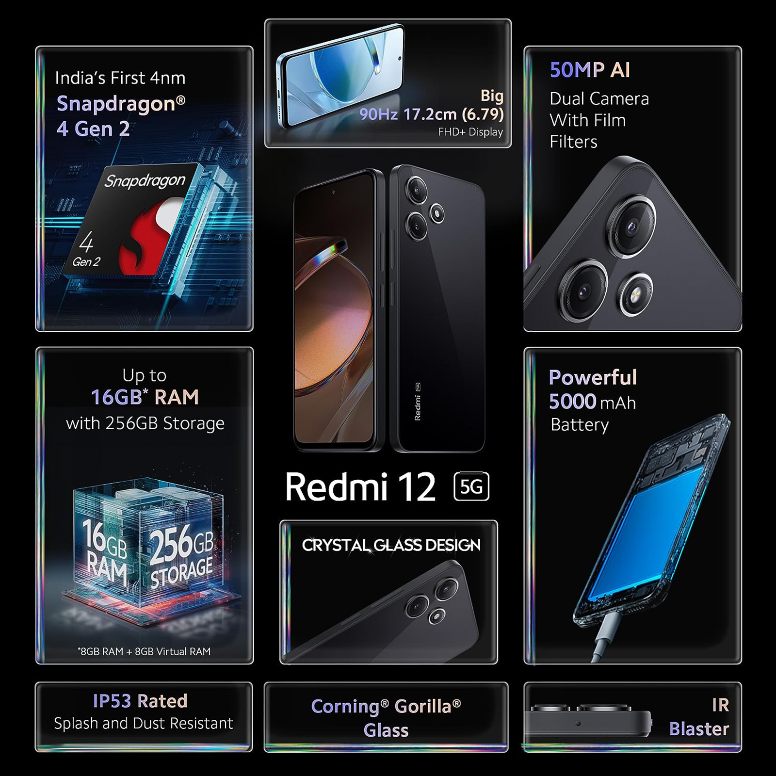 Buy Redmi Note 12 Pro 5G (8GB RAM, 256GB, Frosted Blue) Online - Croma