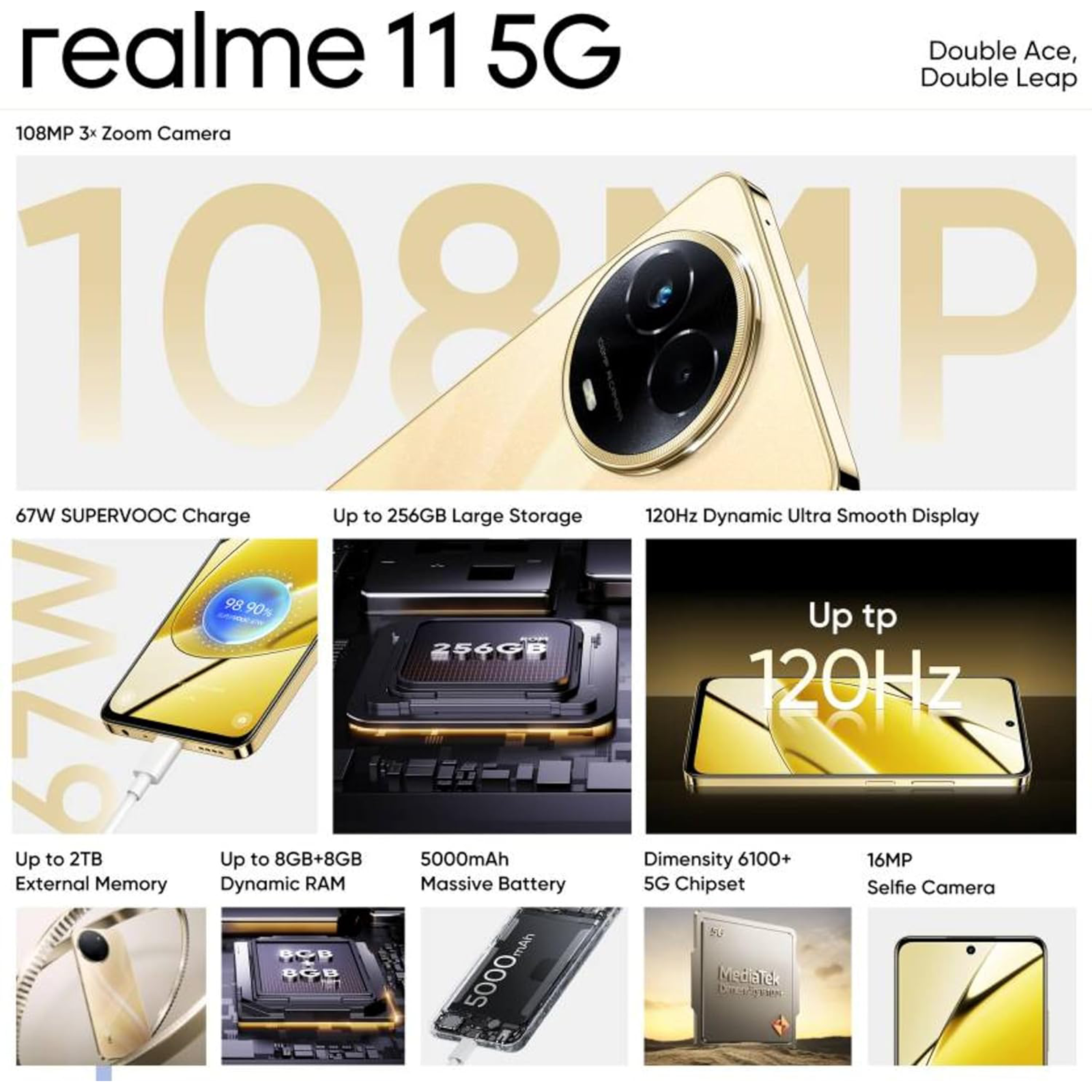 Buy realme 11 Pro 5G (8GB RAM, 128GB, Sunrise Beige) Online - Croma