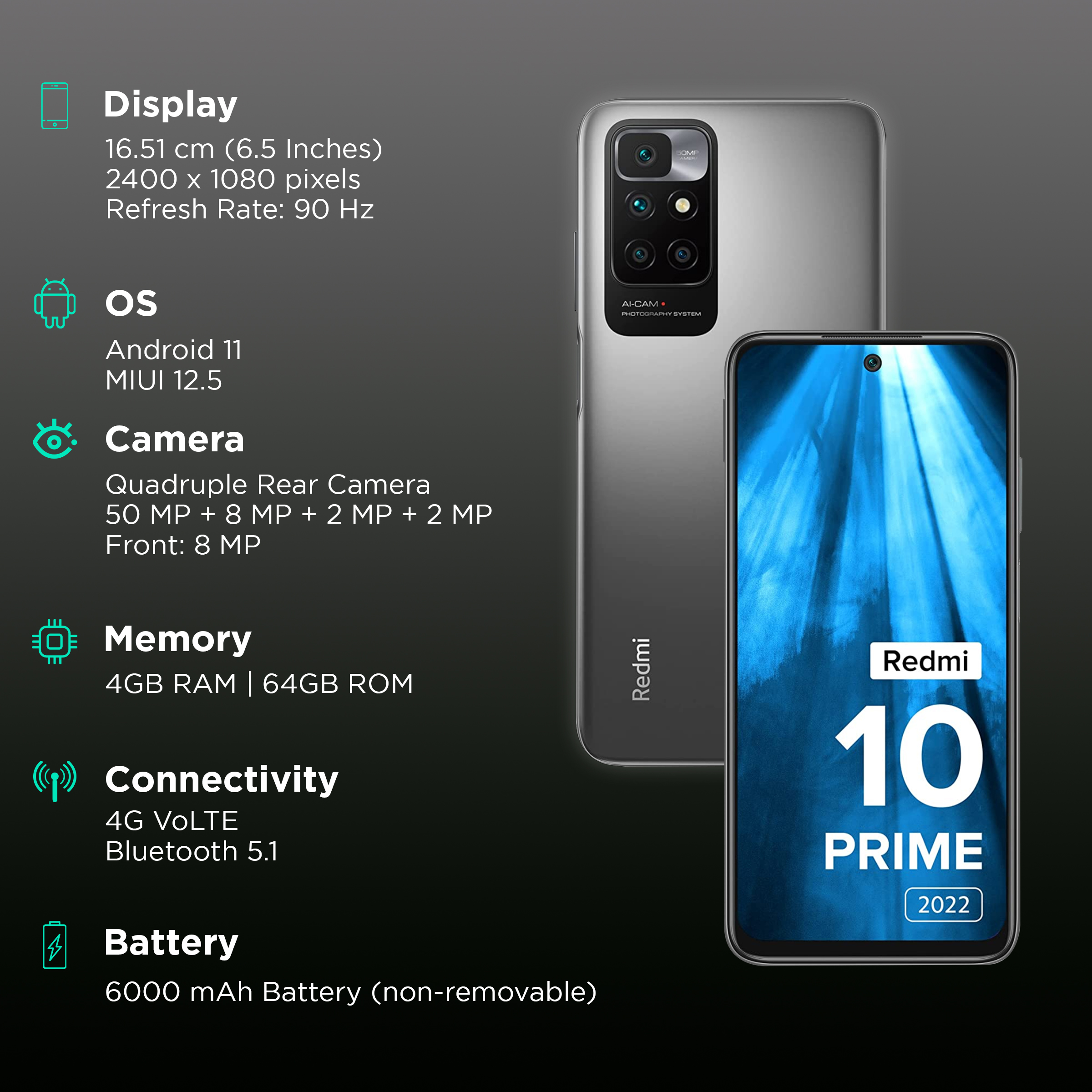 Xiaomi Redmi 10 Prime Vs Xiaomi Redmi 10 2022 - Full Comparison [Full  Specifications] 