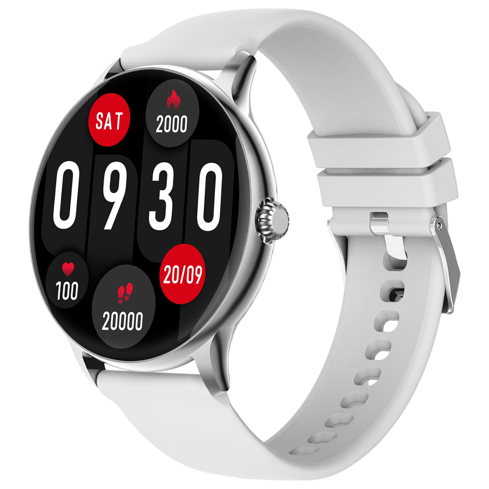 

FIRE-BOLTT Phoenix Pro Smartwatch with Bluetooth Calling (35.3mm HD Display, IP67 Water Resistant, Silver Grey Strap)