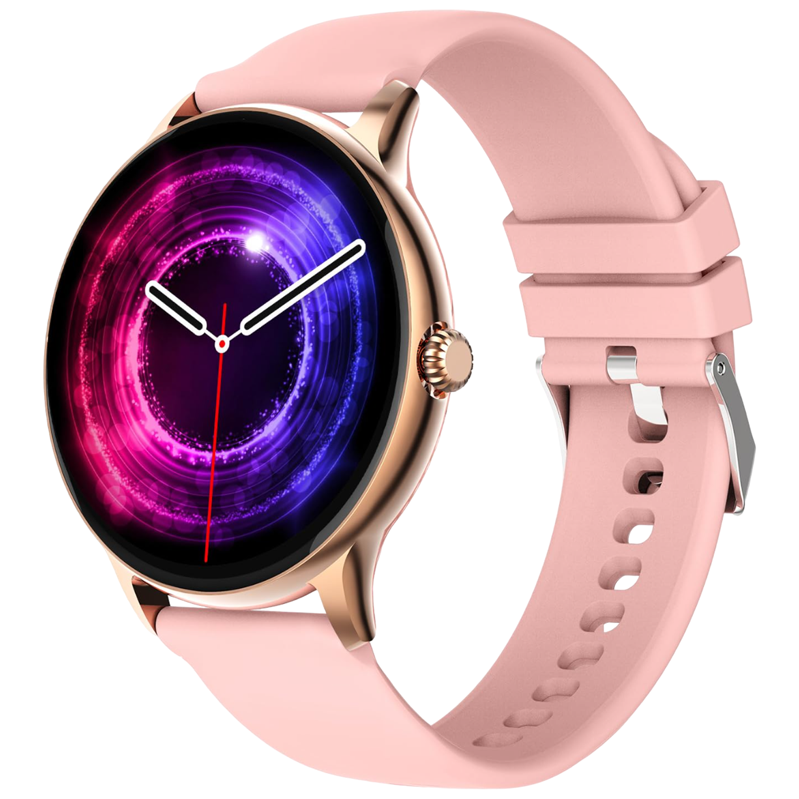 FIRE-BOLTT Phoenix Pro Smartwatch with Bluetooth Calling (35.3mm HD TFT Display, IP67 Water Resistant, Gold Pink Strap)