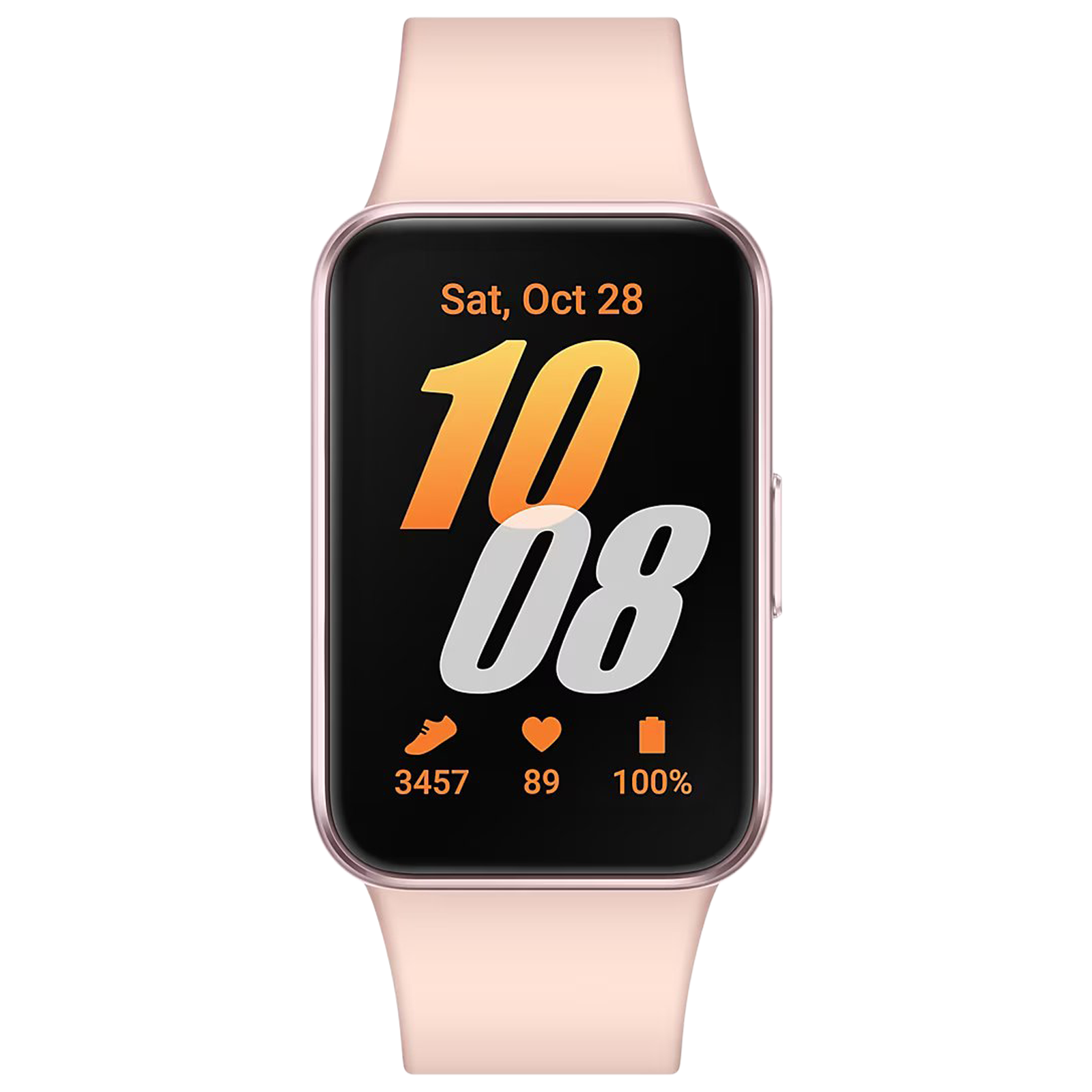 SAMSUNG Galaxy Fit3 Smartwatch with 100 Plus Watch Faces (40.9mm AMOLED Display, IP68 Water Resistant, Pink Gold Strap)