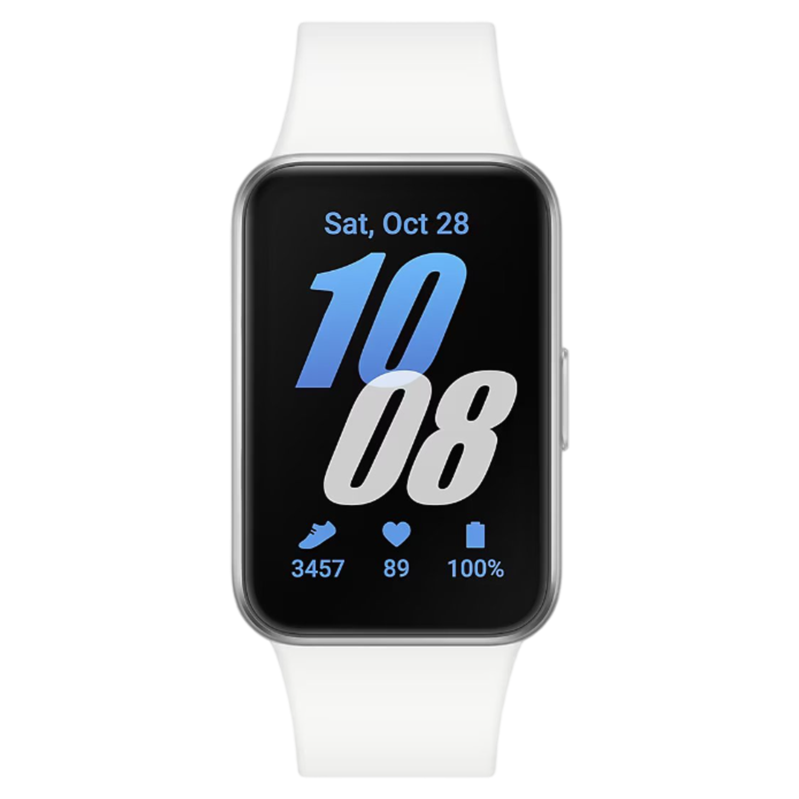 SAMSUNG Galaxy Fit3 Smartwatch with 100 Plus Watch Faces (40.9mm AMOLED Display, IP68 Water Resistant, Silver Strap)