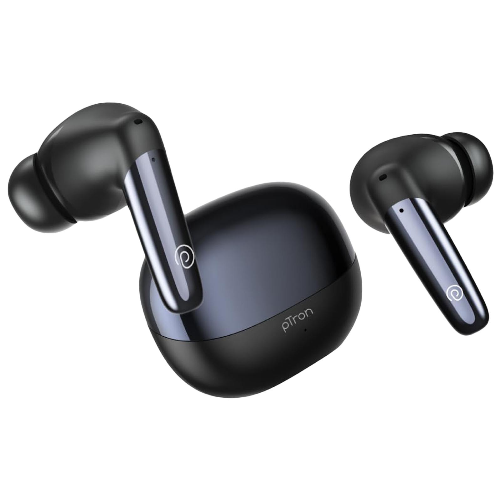 pTron Zenbuds Ultima TWS Earbuds with Active Noise Cancellation (IPX5 Water Resistant, Fast Charging, Black)