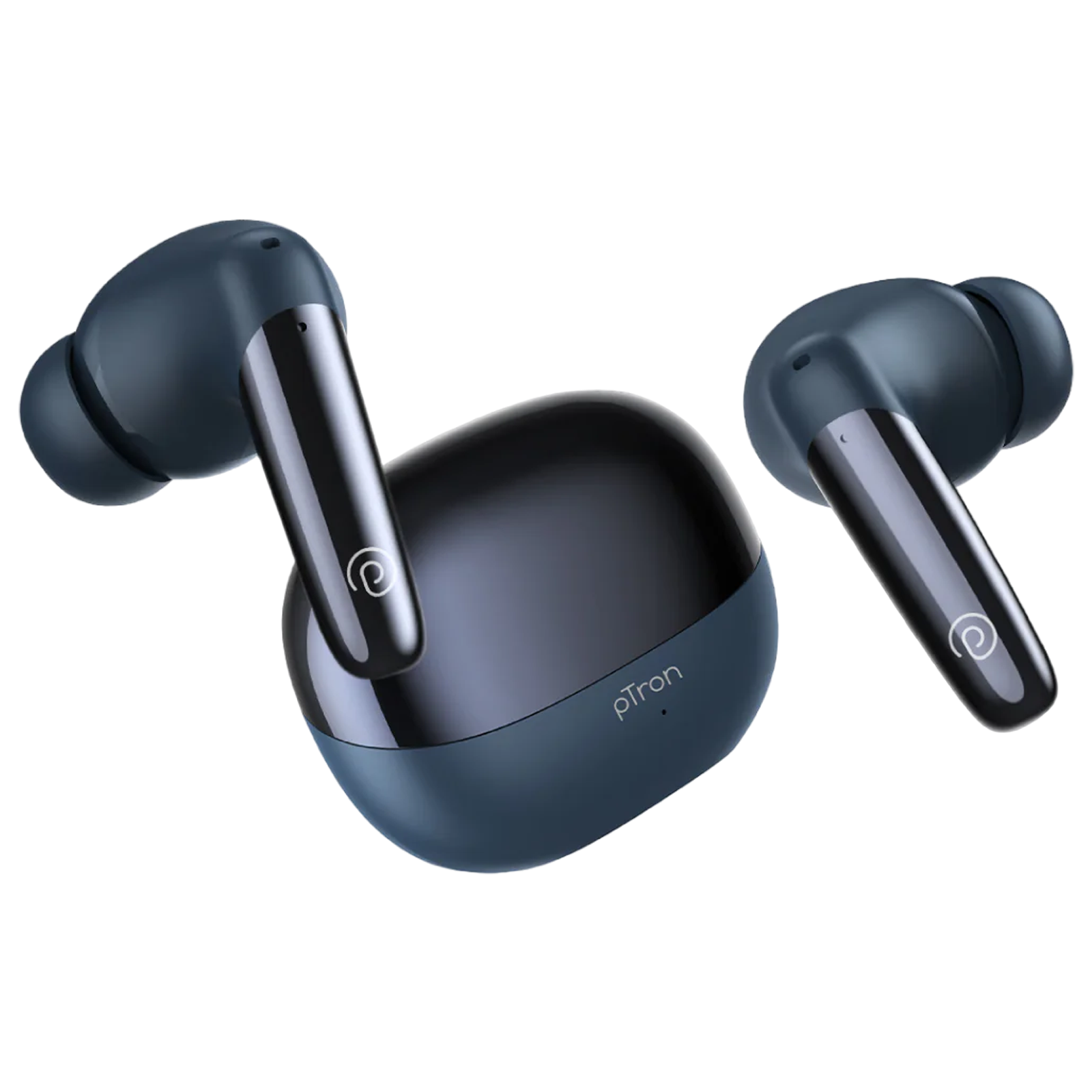 pTron Zenbuds Ultima TWS Earbuds with Active Noise Cancellation (IPX5 Water Resistant, Fast Charging, Blue)