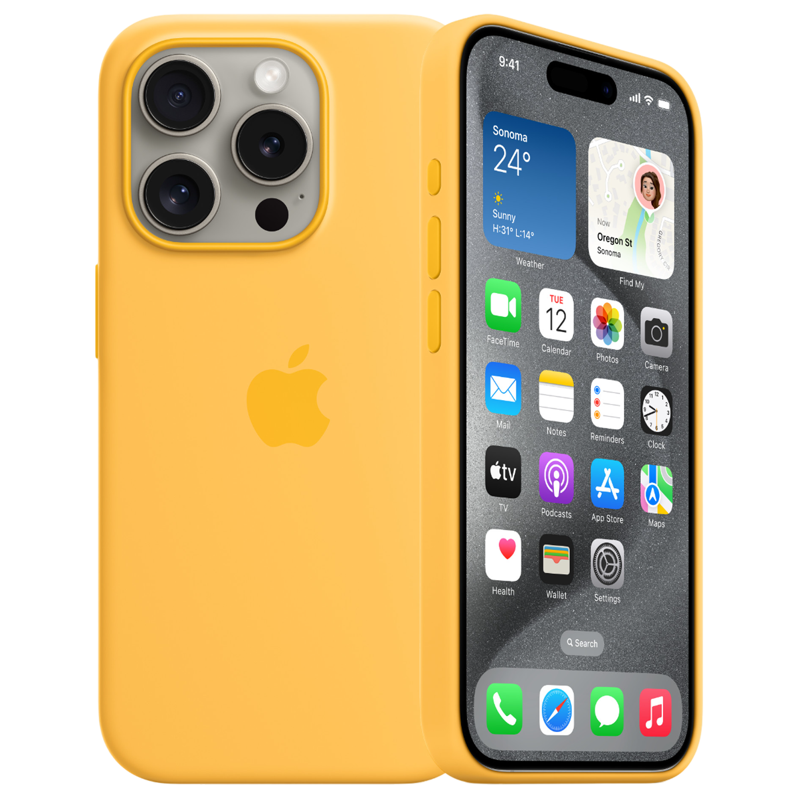 Buy Apple Soft Silicone Back Cover for Apple iPhone 15 Pro