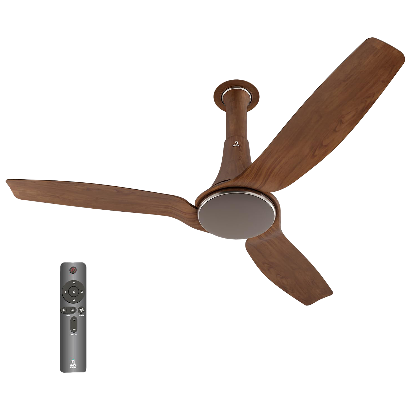 

Nex Dryft A90 120cm Sweep 3 Blade Ceiling Fan (Peak Torq BLDC Motor, 32003, Walnut)