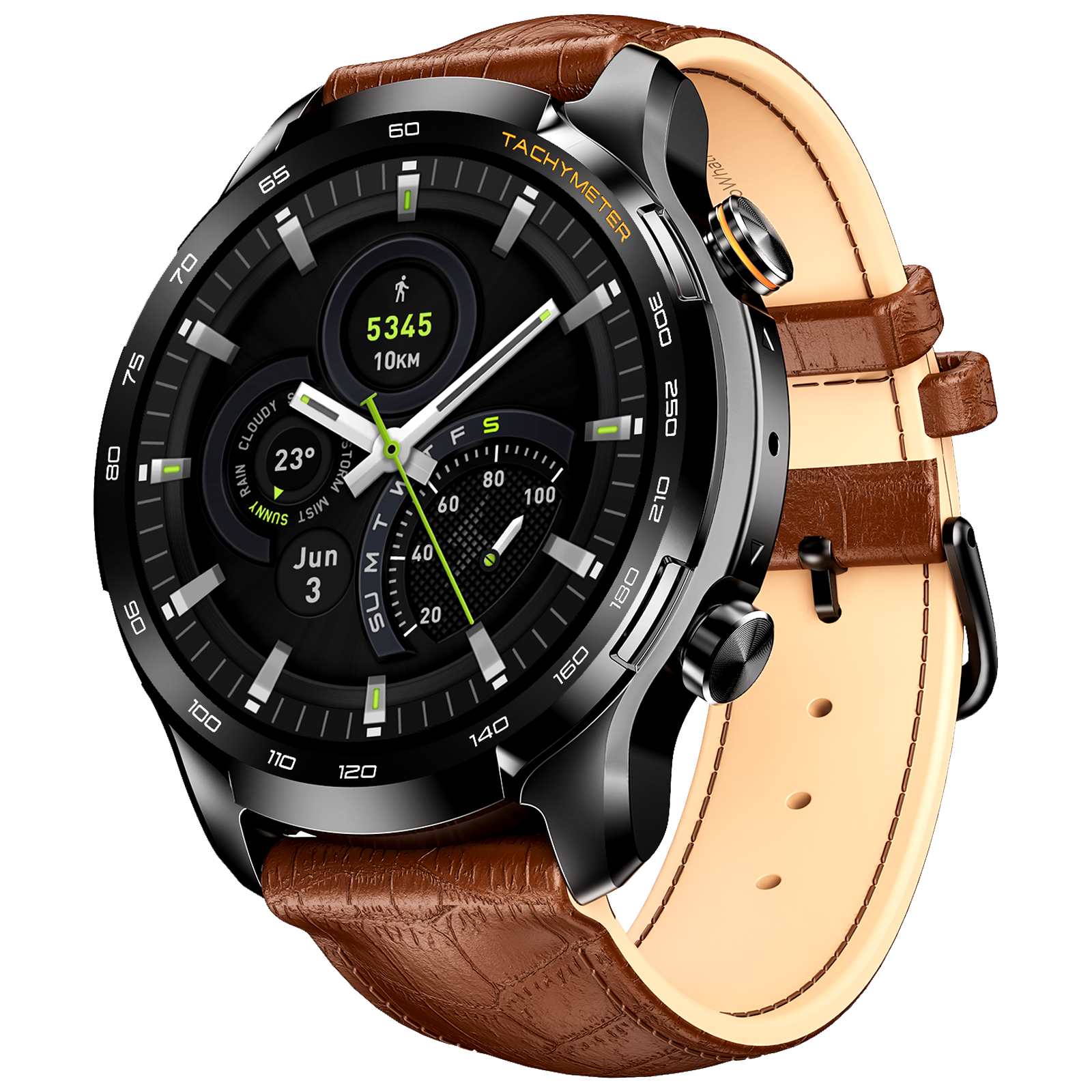 

boAt Lunar Pro LTE Bluetooth+4G SIM Android OS Wristphone (35.3mm AMOLED Display, In-built GPS, Brown Strap)