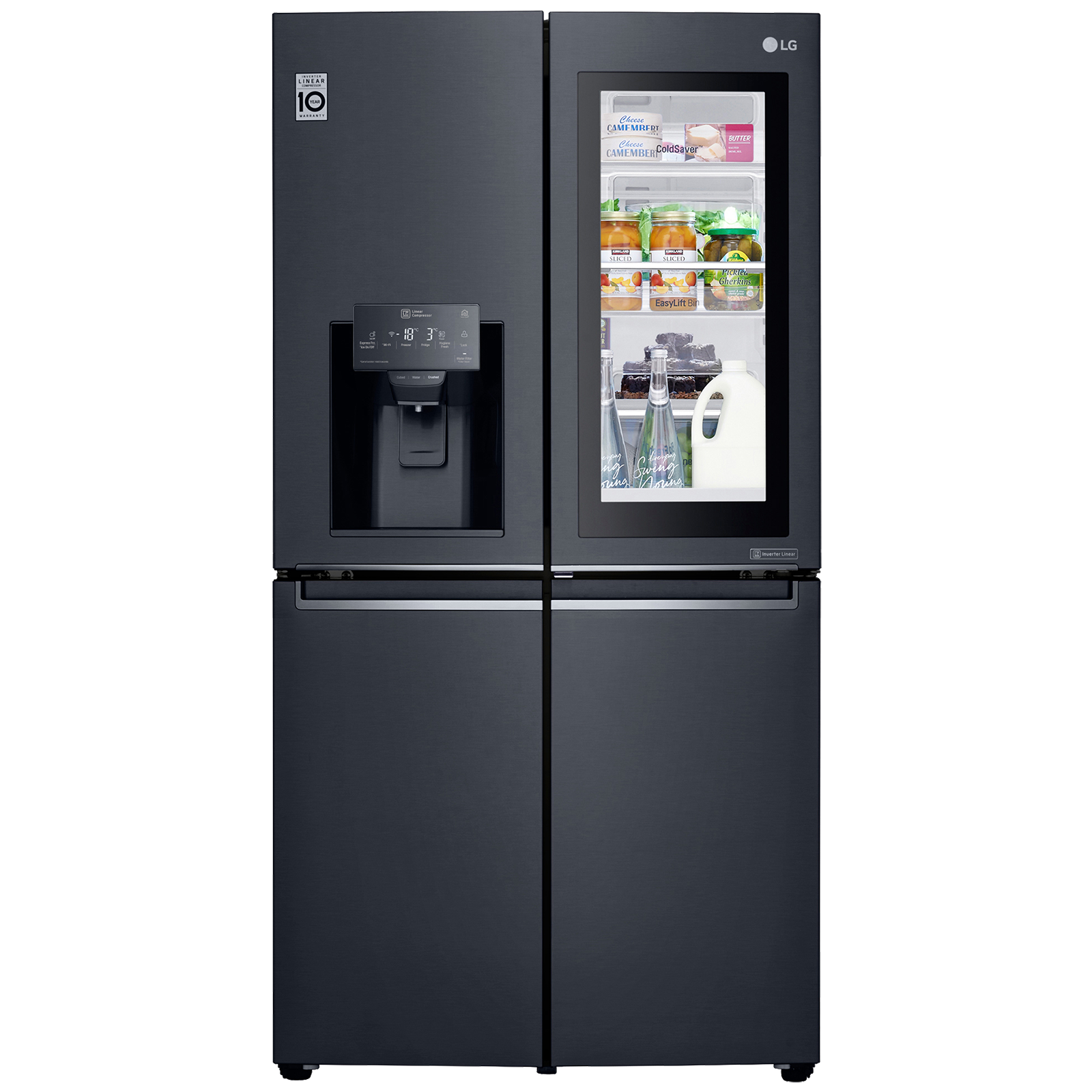 

LG 889 Litres 2 Star Frost Free French Door Smart Wi-Fi Enabled Refrigerator with InstaView Door-in-Door (GR-X31FMQHL, Matte Black), Matt black