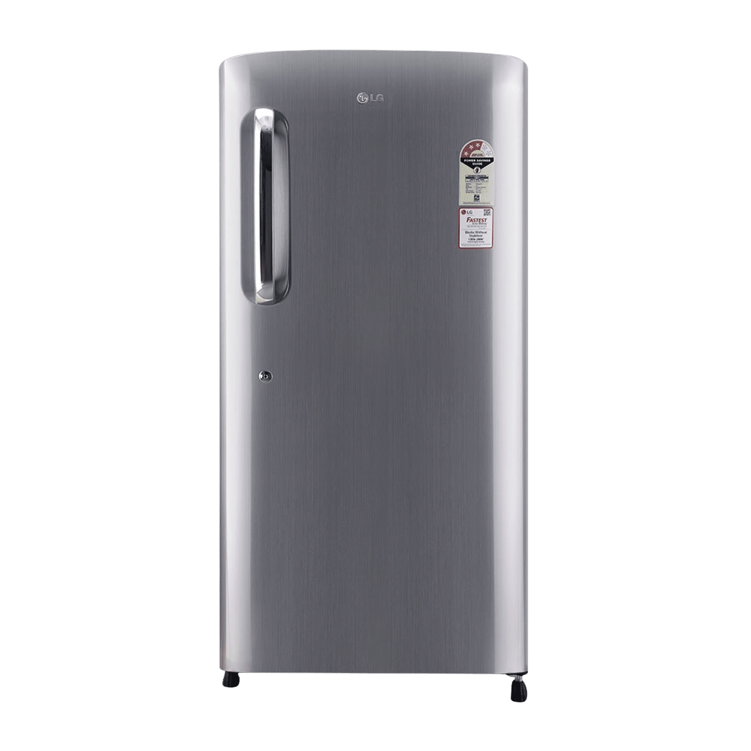 LG 205 Litres 4 Star Direct Cool Single Door Refrigerator with Stabilizer Free Operation (GL-B221APZY.DPZZEB, Shiny Steel)