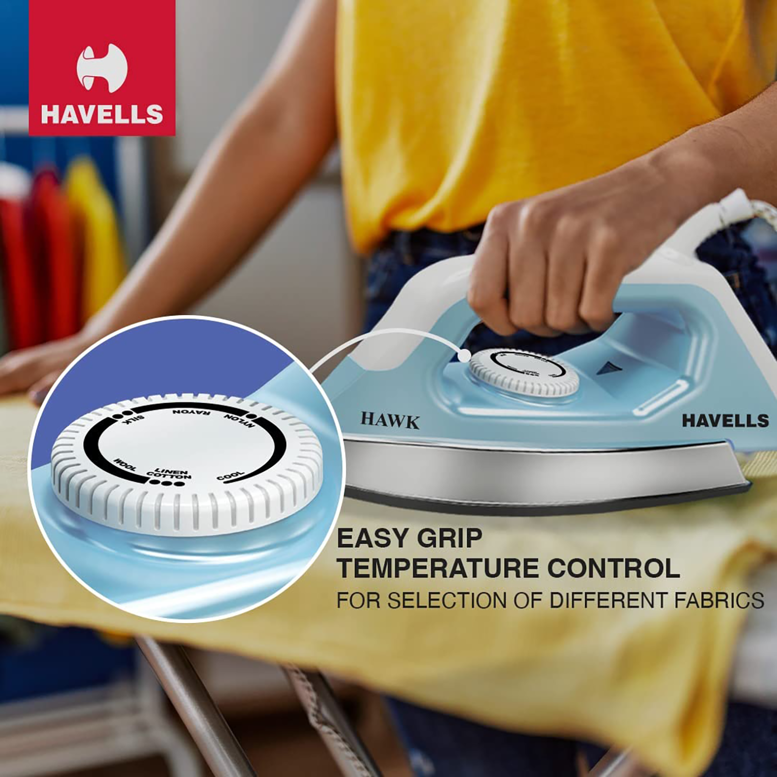 Buy HAVELLS Aquilla 1000 Watts Dry Iron (Shockproof, GHGDICEO100