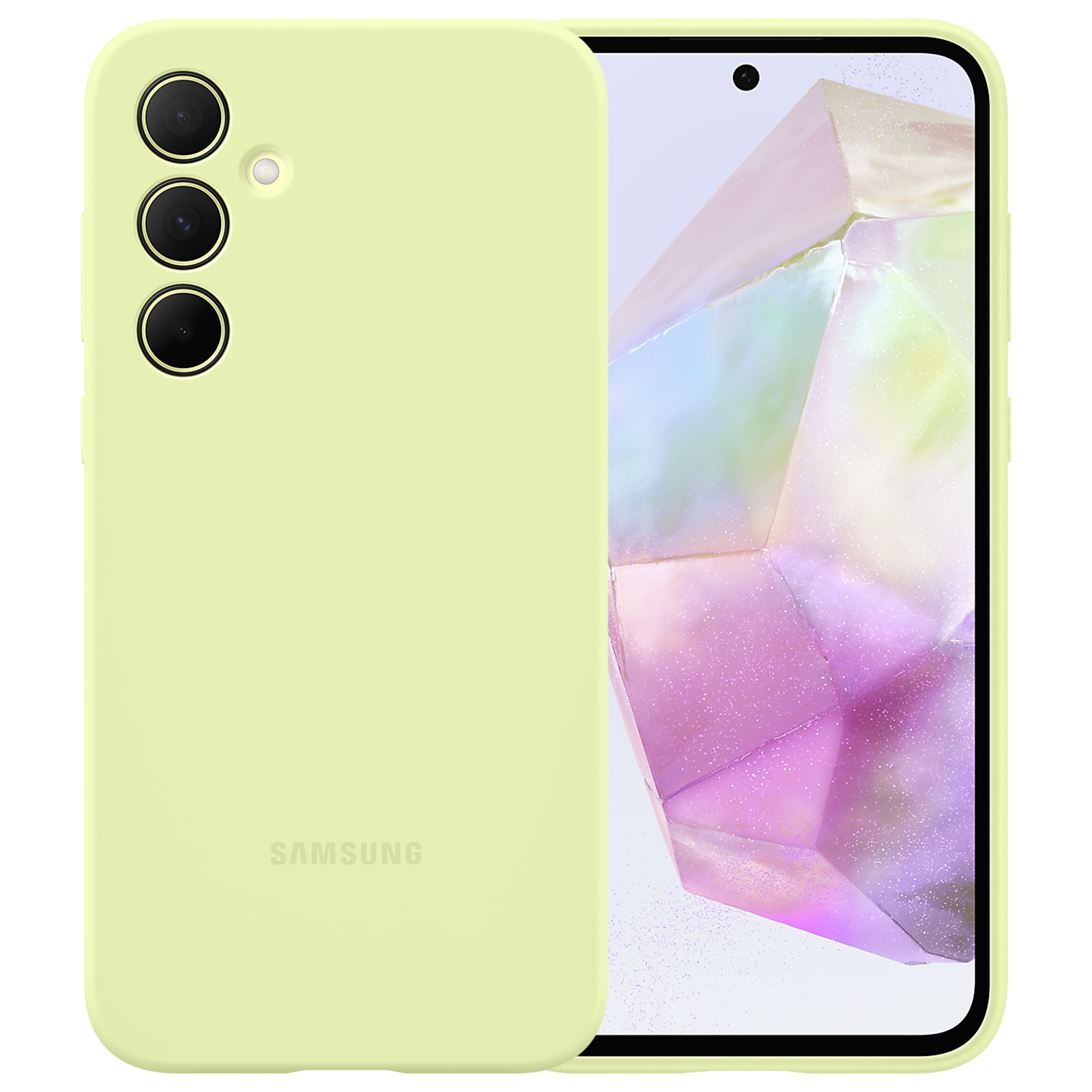 

SAMSUNG Silicone Back Cover for SAMSUNG Galaxy A35 (Smooth Grip, Lime)