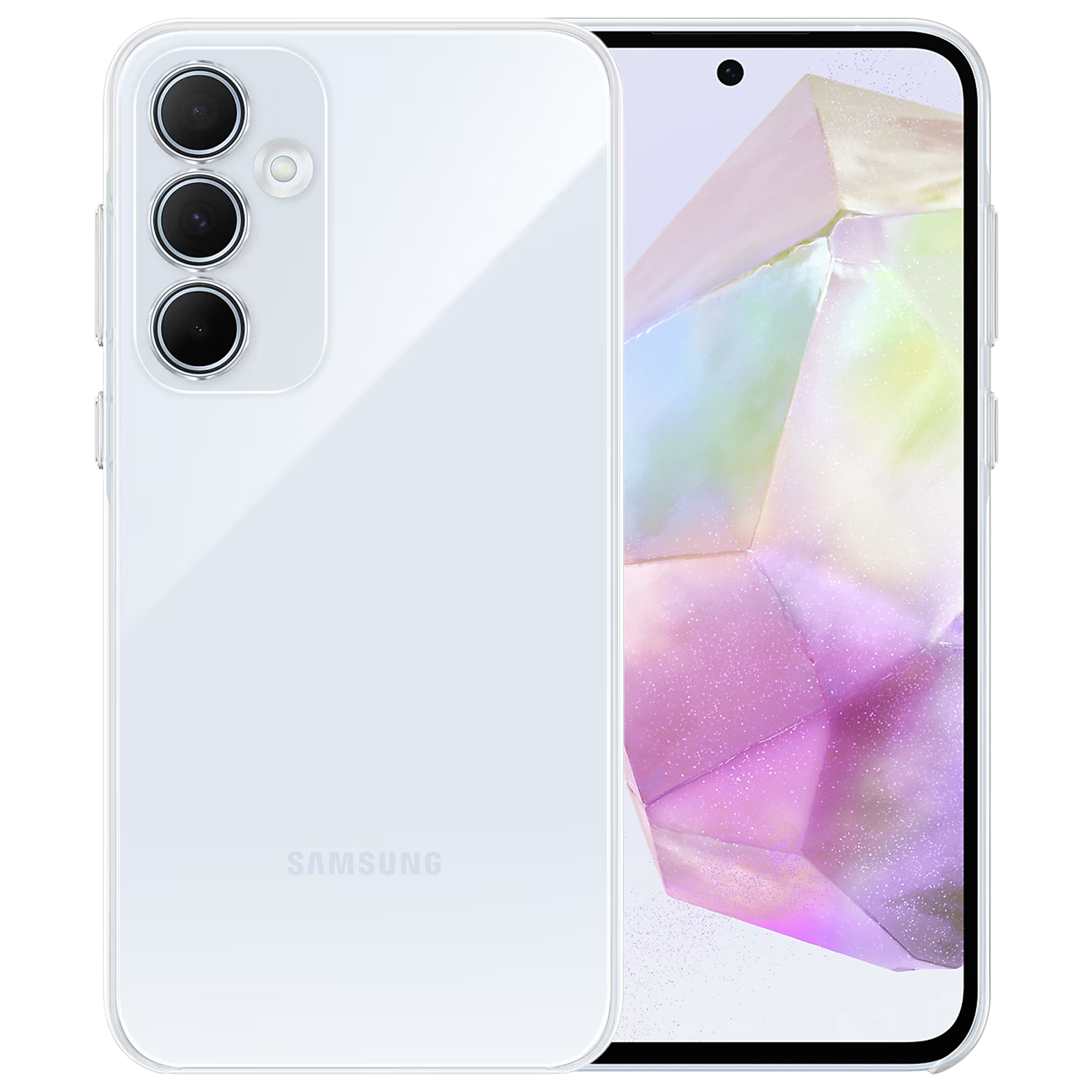 SAMSUNG Back Cover for Galaxy A35 (Scratch Resistant Coating, Transparent)