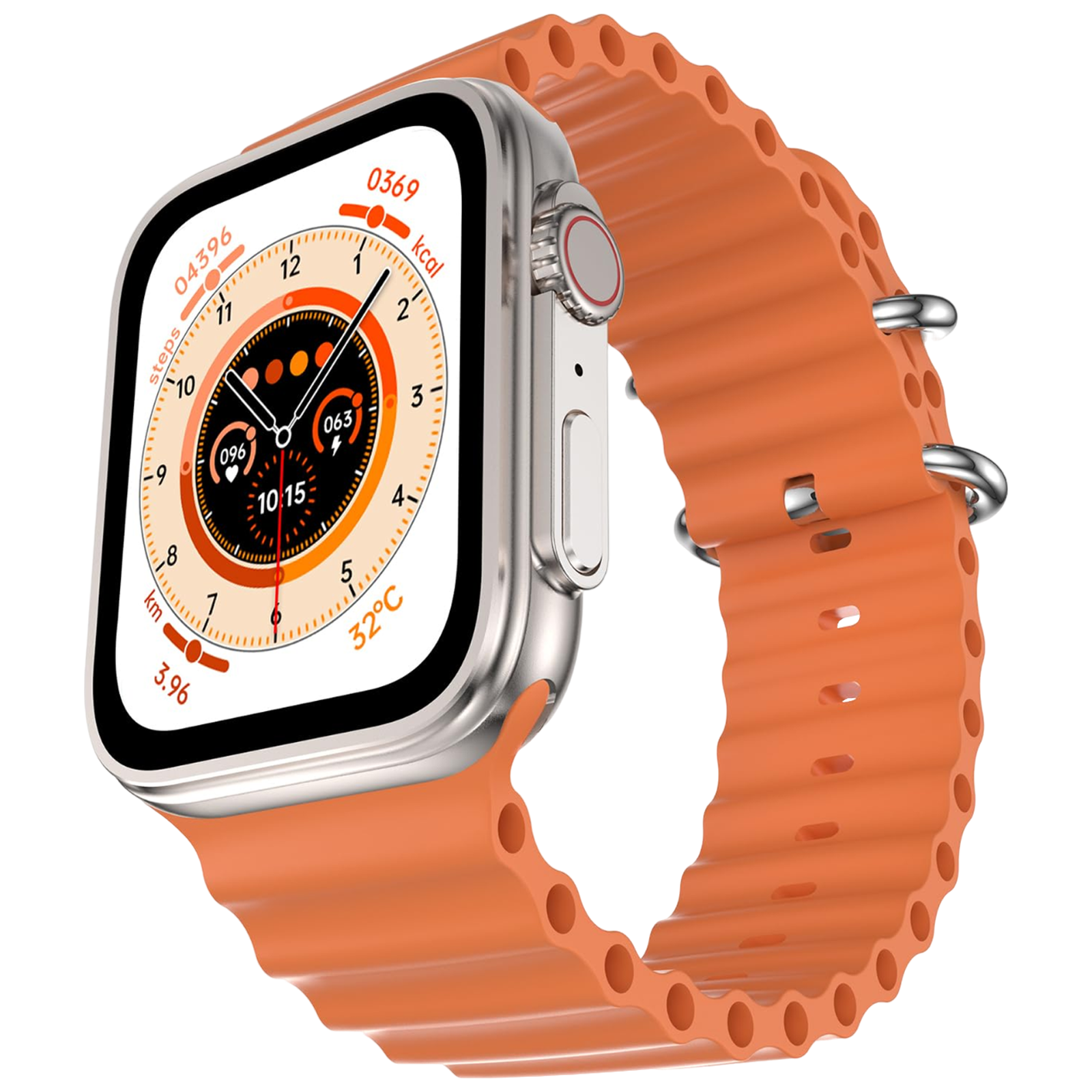 FIRE-BOLTT Gladiator Ocean Smartwatch with Bluetooth Calling (49.7mm Display, IP67 Water Resistant, Orange Strap)