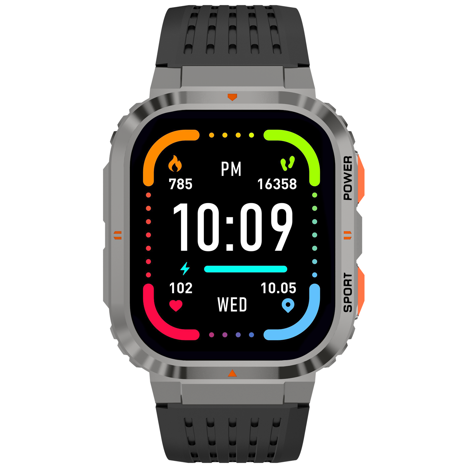 Croma STRIDE LB Smartwatch with Activity Tracker (42mm, TFT LCD Display, IP68 Water Resistant, Black Strap)