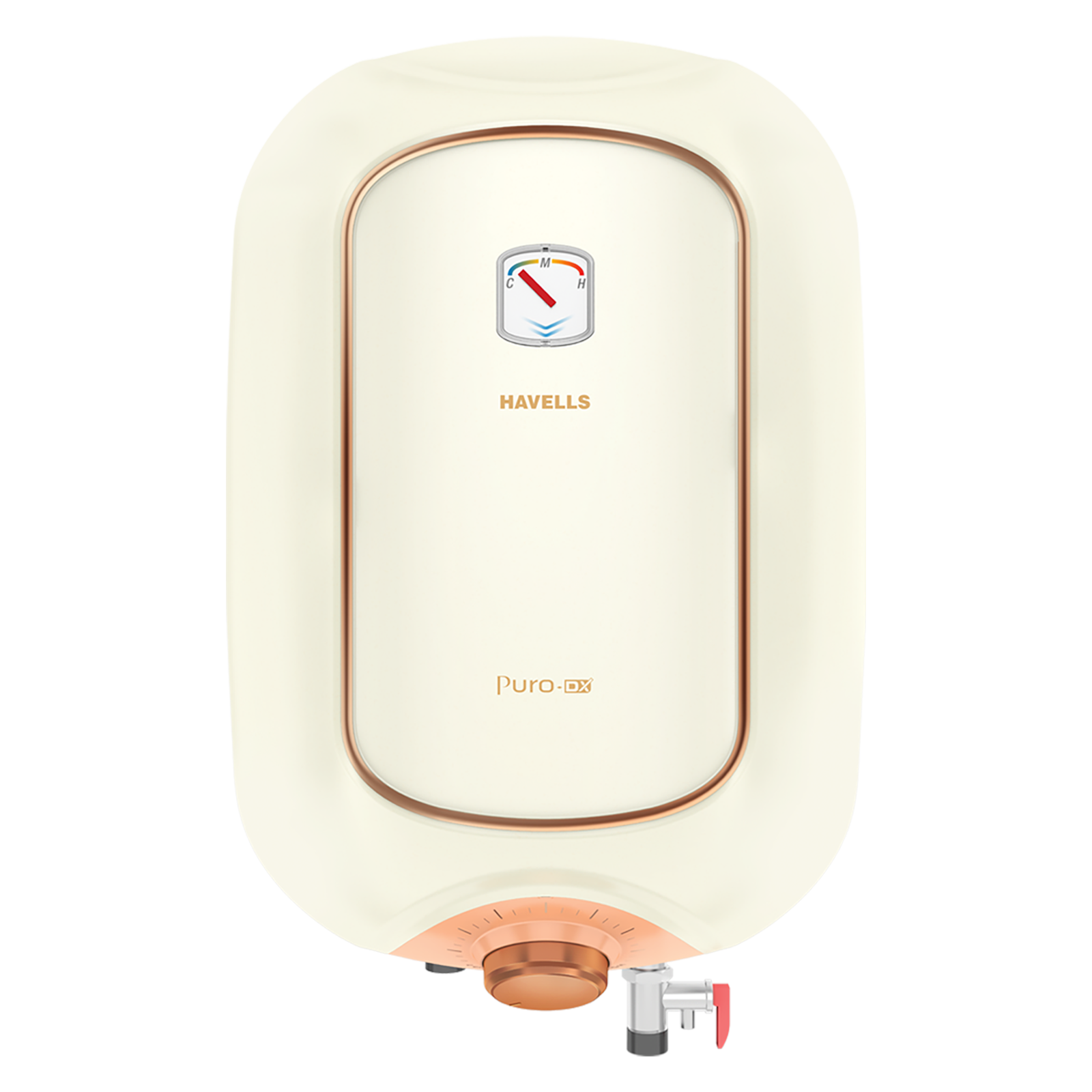 HAVELLS Puro DX 25 Litre 4 Star Vertical Storage Geyser with Feroglas Technology (Ivory Pink)