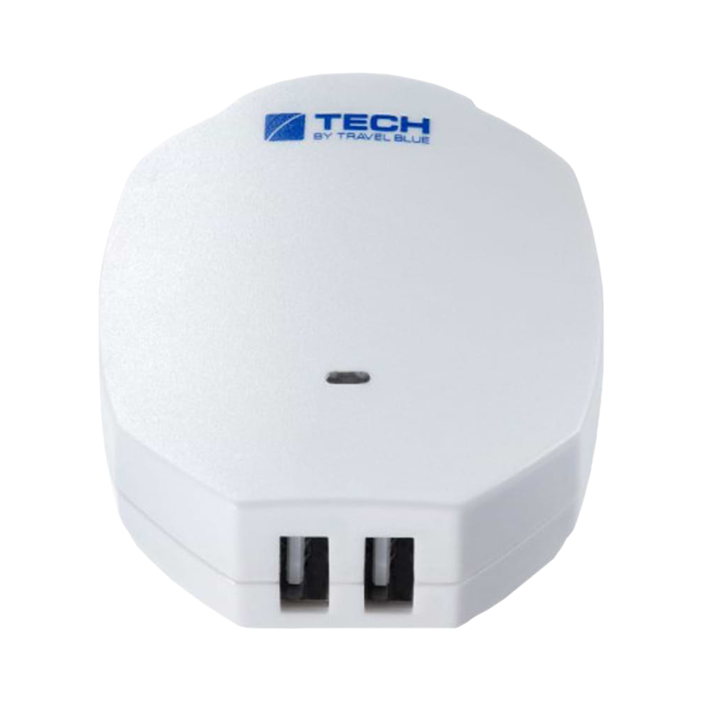 TRAVEL BLUE 2.1 Amp Dual USB Wall Charger (964, White)
