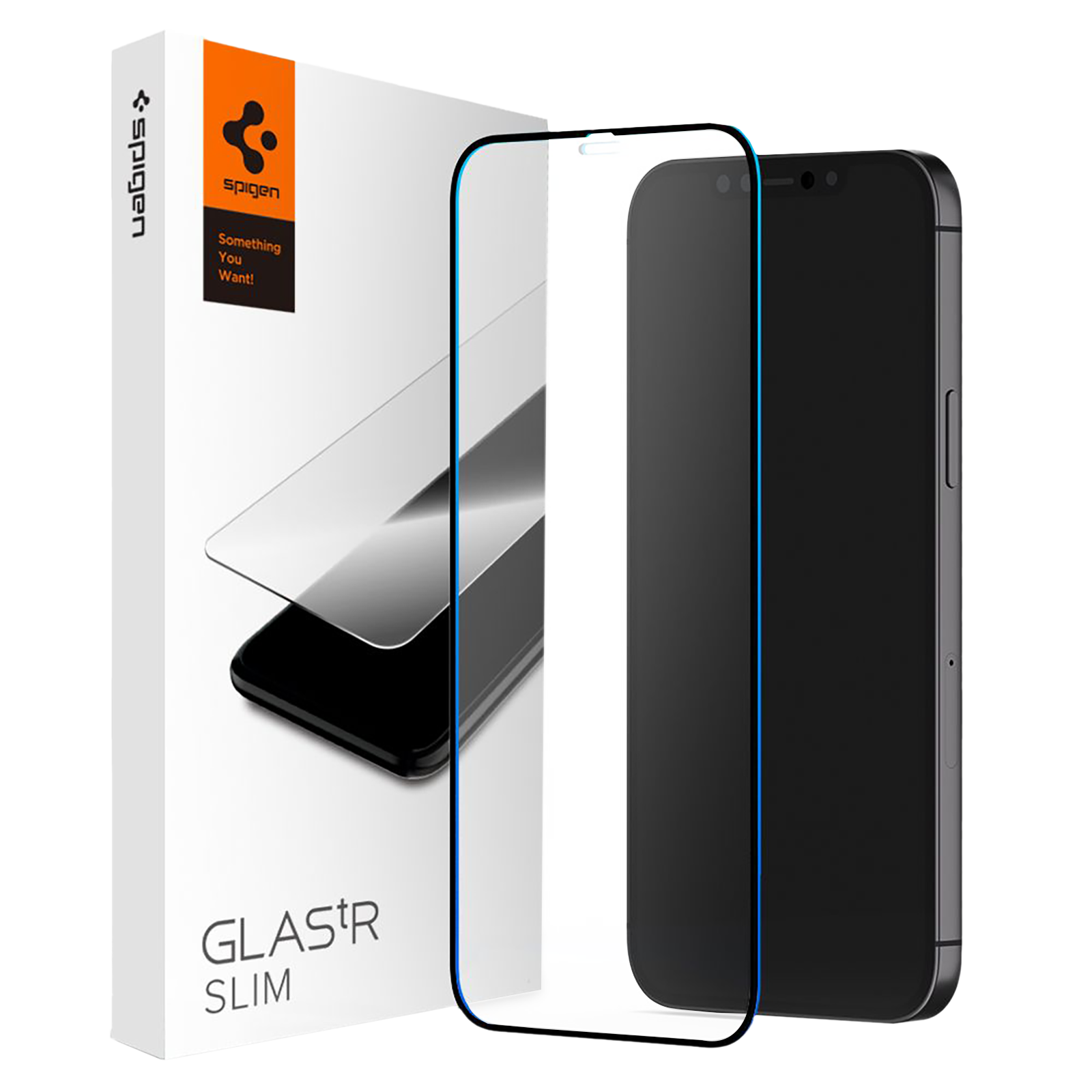 

spigen Glstr Slim HD Tempered Glass for Apple iPhone 12 Pro Max (Touch Responsive), Clear