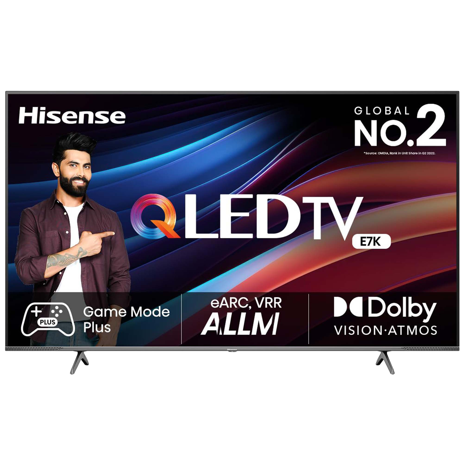 Hisense E7K 108 cm (43 inch) QLED 4K Ultra HD VIDAA TV with Dolby Vision and Dolby Atmos (2023 model)
