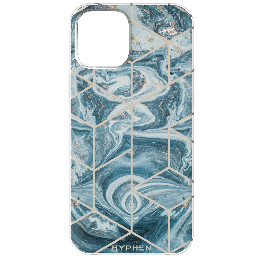 HYPHEN Marble TPU Back Cover for Apple iPhone 12 Pro Max (Compact, Flexible and Slim Design, Pacific Blue)