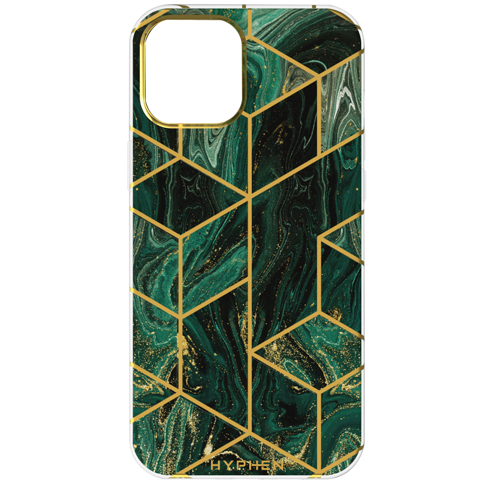 HYPHEN Luxe Marble TPU Back Cover for Apple iPhone 12 Pro Max (Compact and Flexible, Forest Green)