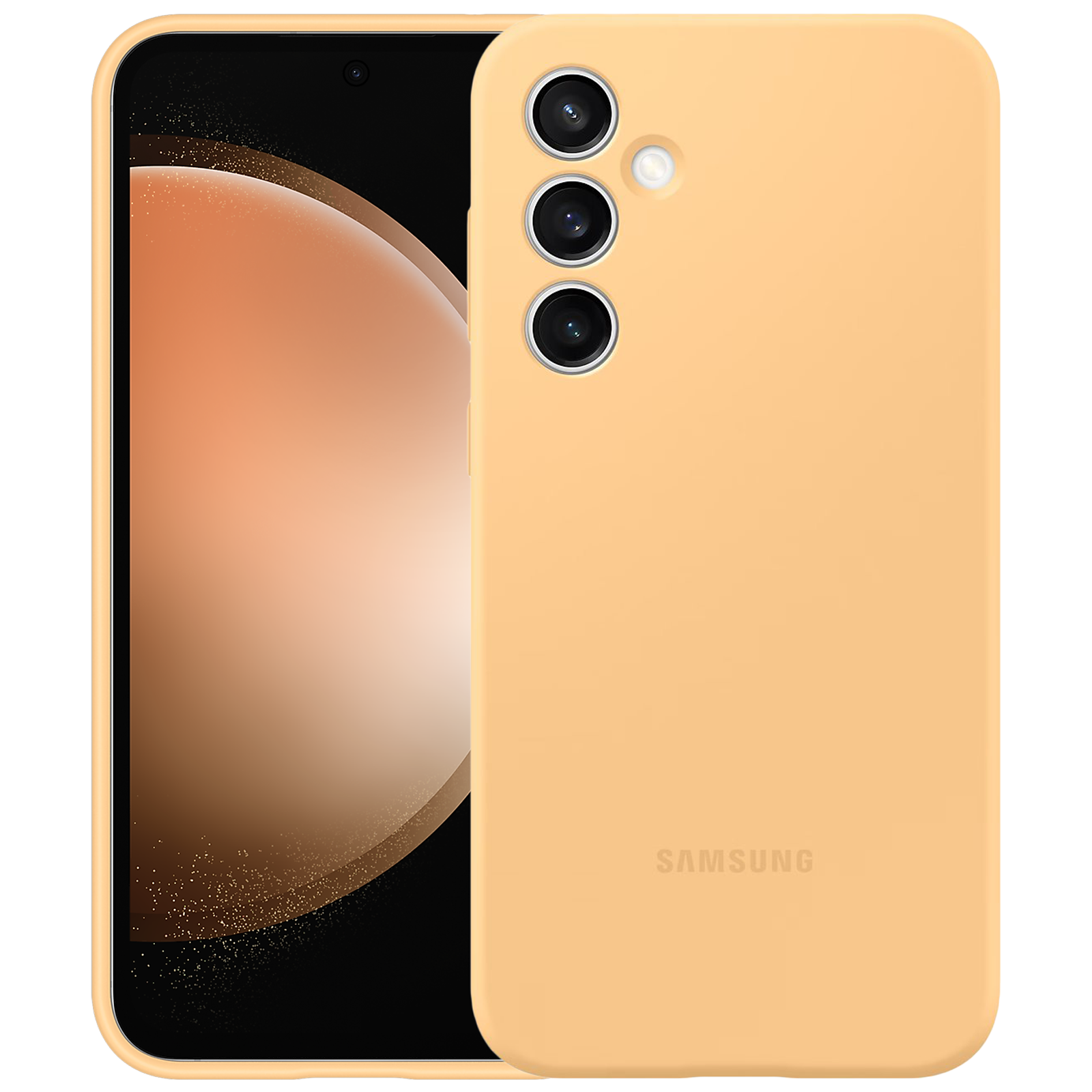 SAMSUNG Soft Silicone Back Case for Galaxy S23 FE (Slim Design, Apricot)