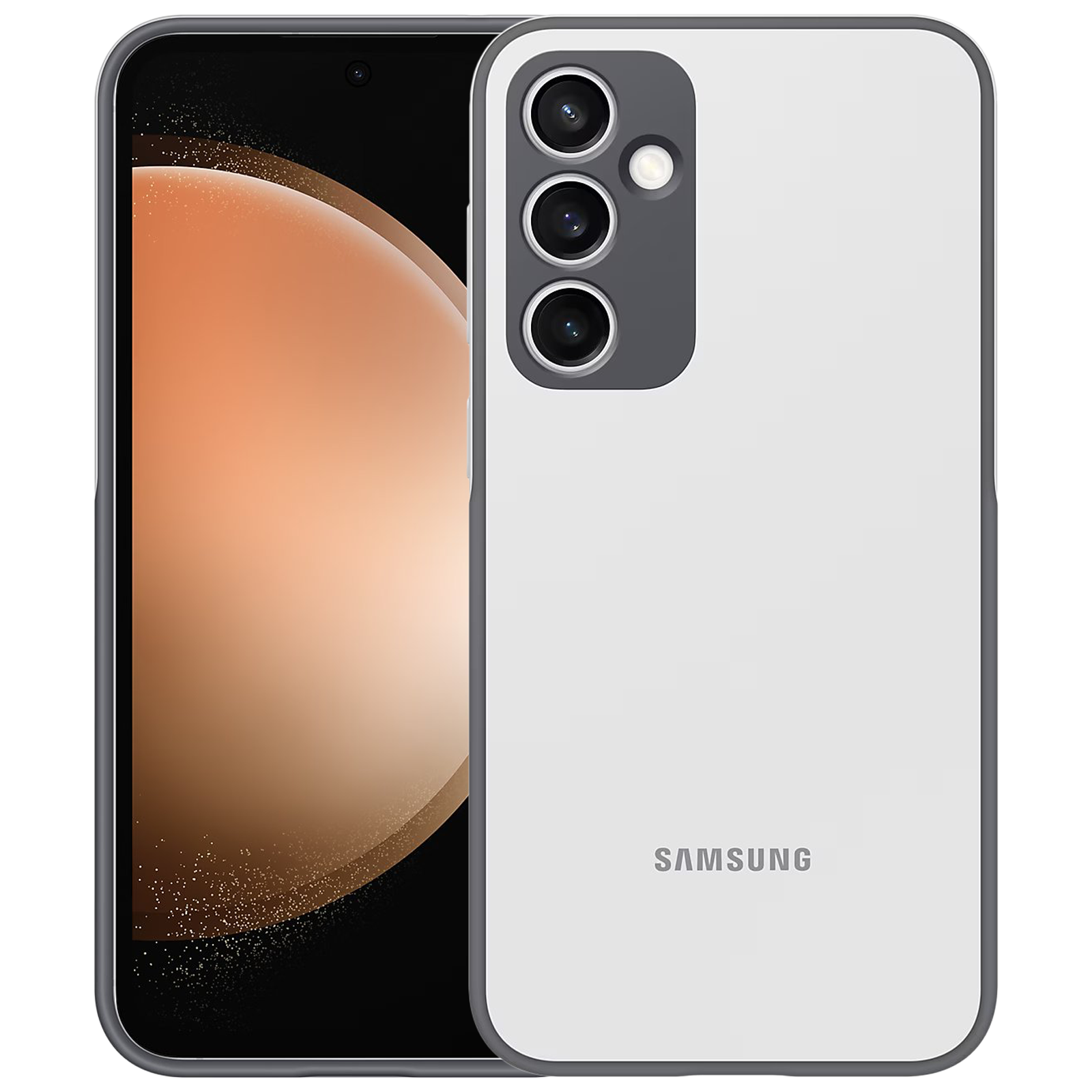 SAMSUNG Soft Silicone Back Case for Galaxy S23 FE (Slim Design, White)