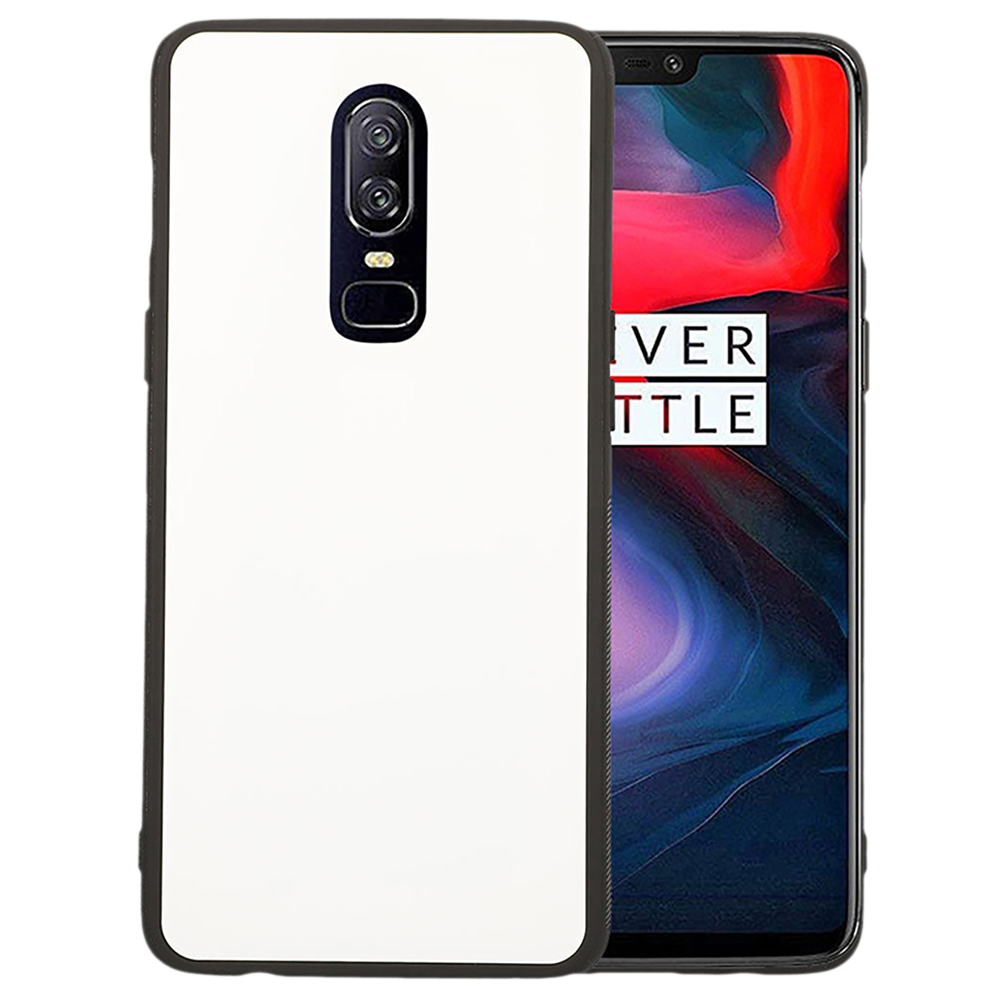 stuffcool Hard Plastic Back Cover for OnePlus 6 (Camera Protection, White)