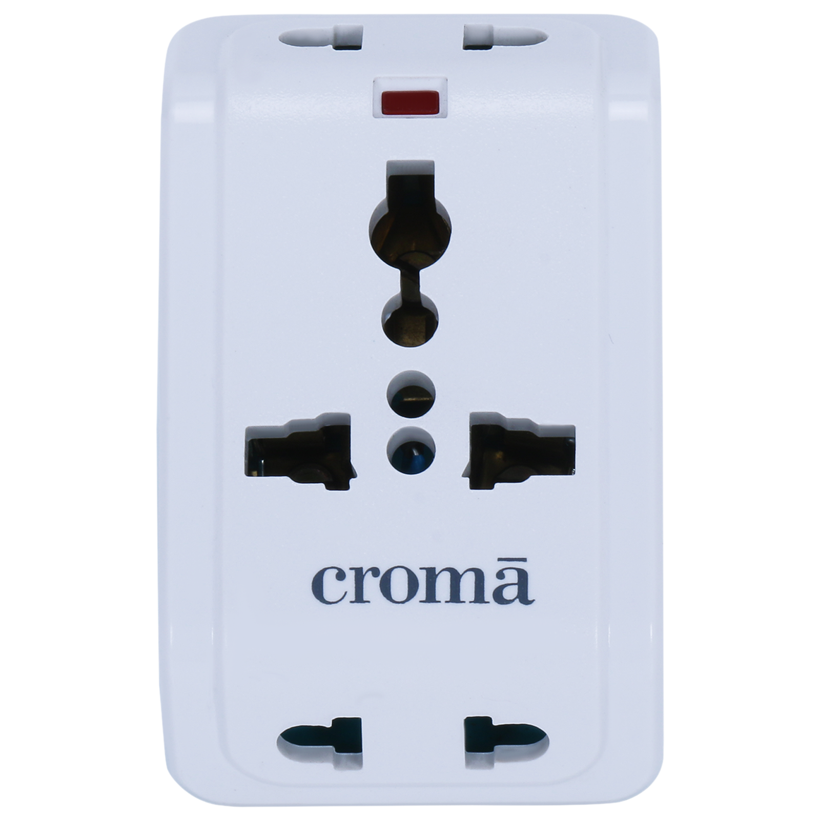 Croma 6 Amps 3 Way Multiplug (Built-in Surge Protection, CRSP3SPSPA264301, White)