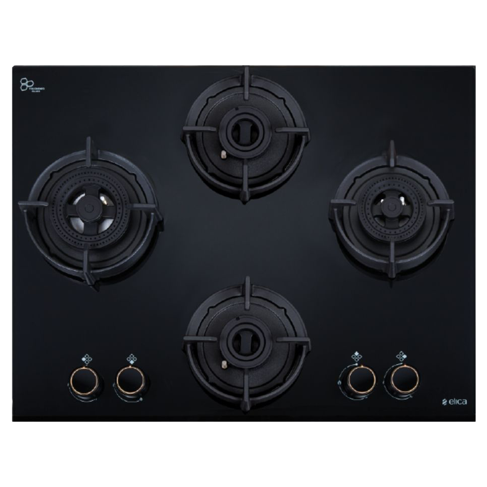 

elica FLEXI DFS AB Series 4 Burner Automatic Hob (Battery Operated, Black)