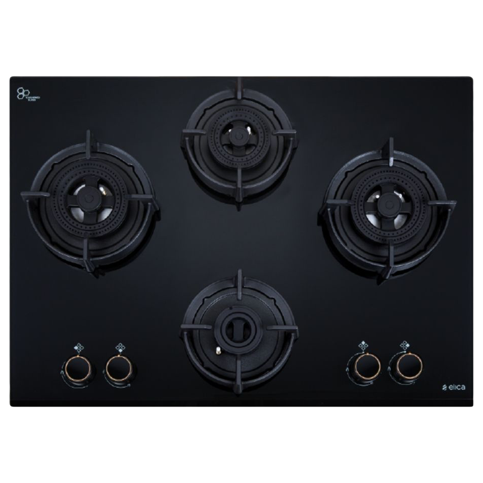 elica FLEXI DFS AB Series 4 Burner Automatic Hob (Battery Operated, Black)